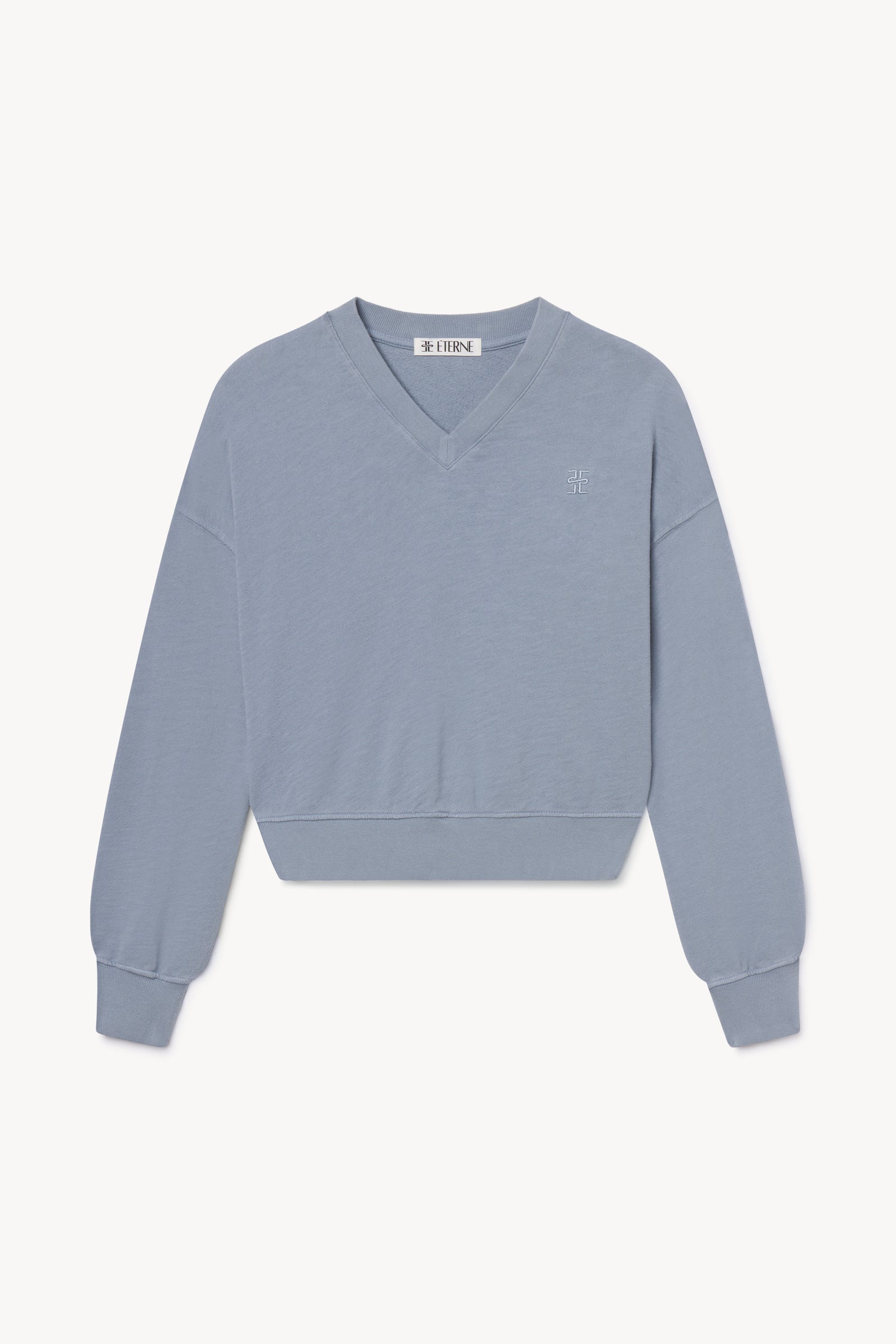 CROPPED V-NECK SWEATSHIRT - ÉTERNE
