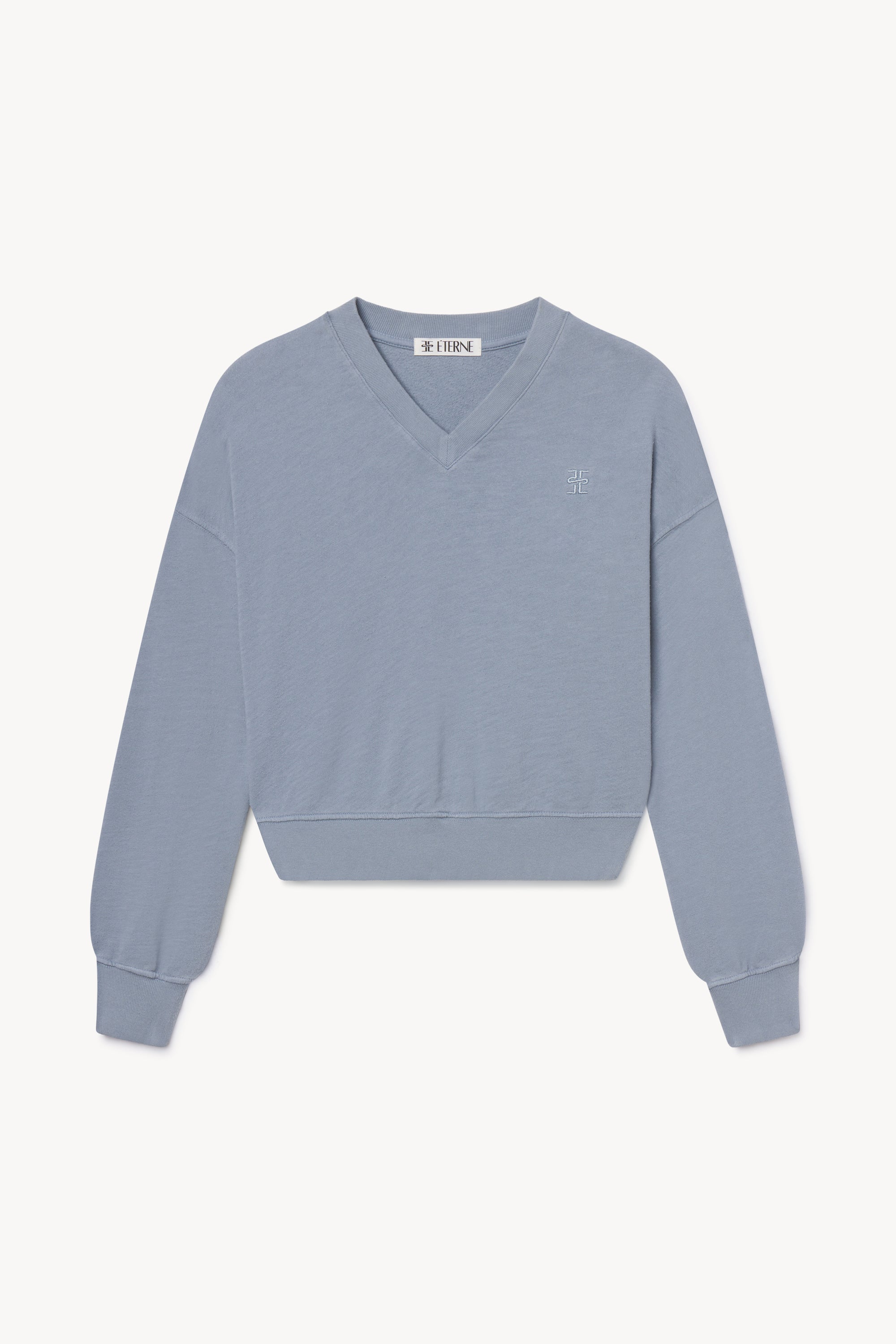 CROPPED V-NECK SWEATSHIRT - ÉTERNE