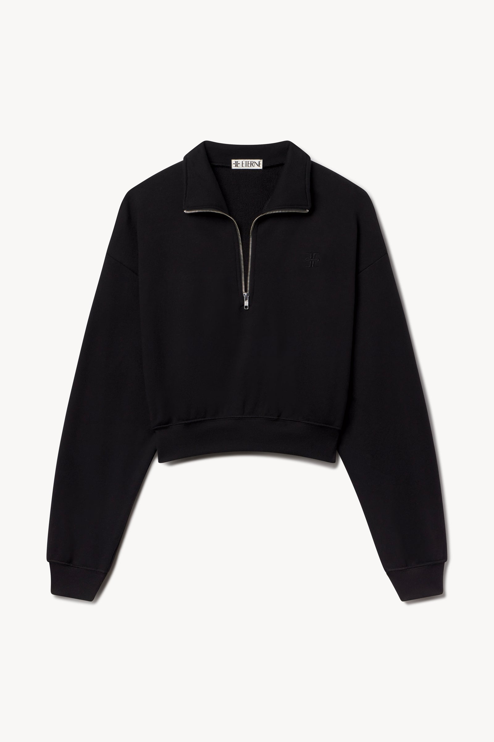 CROPPED HALF-ZIP SWEATSHIRT - ÉTERNE