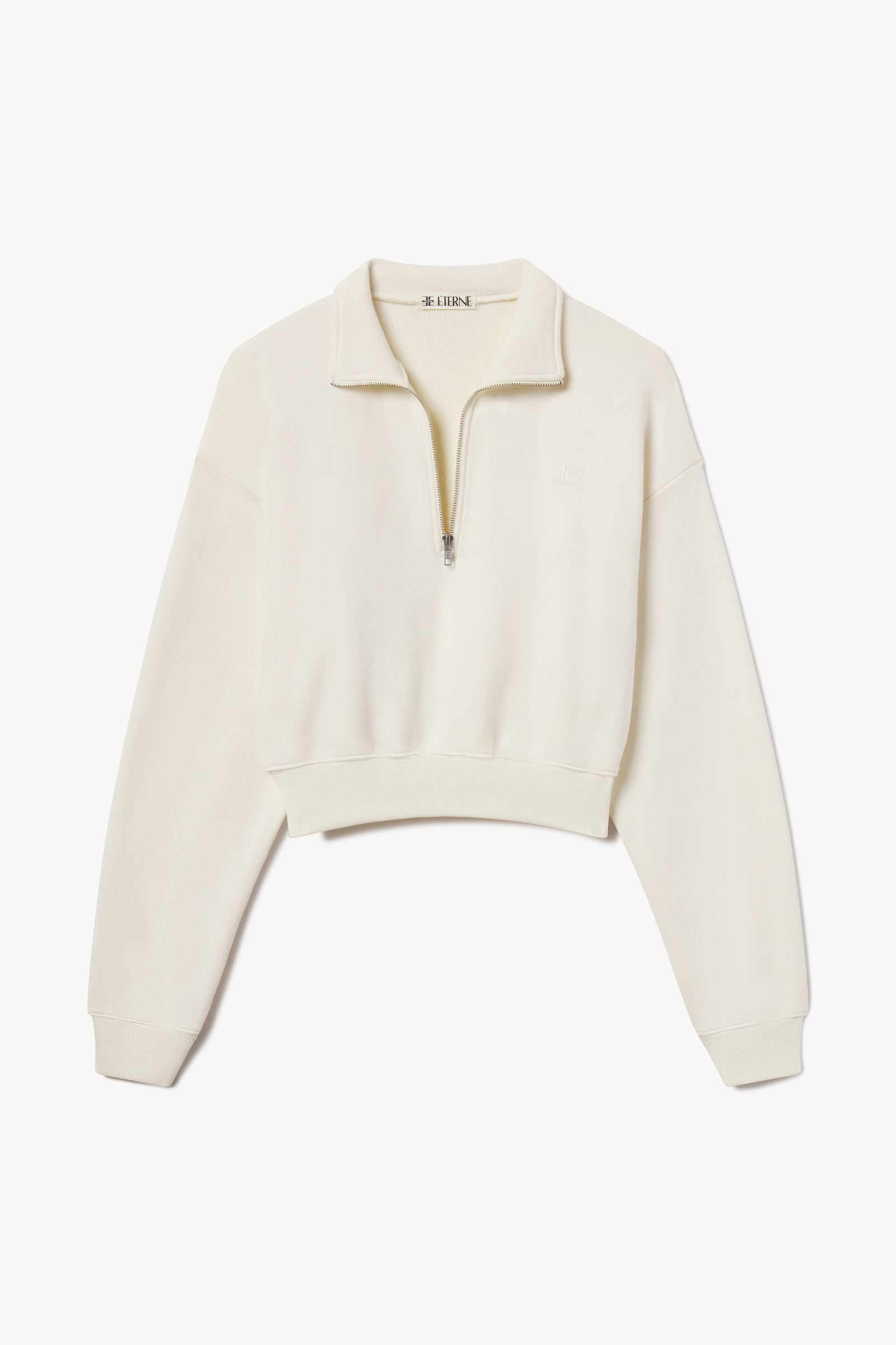 CROPPED HALF-ZIP SWEATSHIRT - ÉTERNE