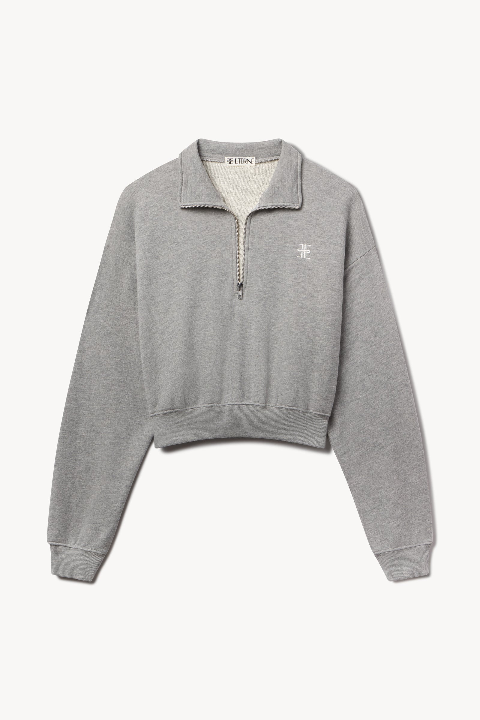 CROPPED HALF-ZIP SWEATSHIRT - ÉTERNE