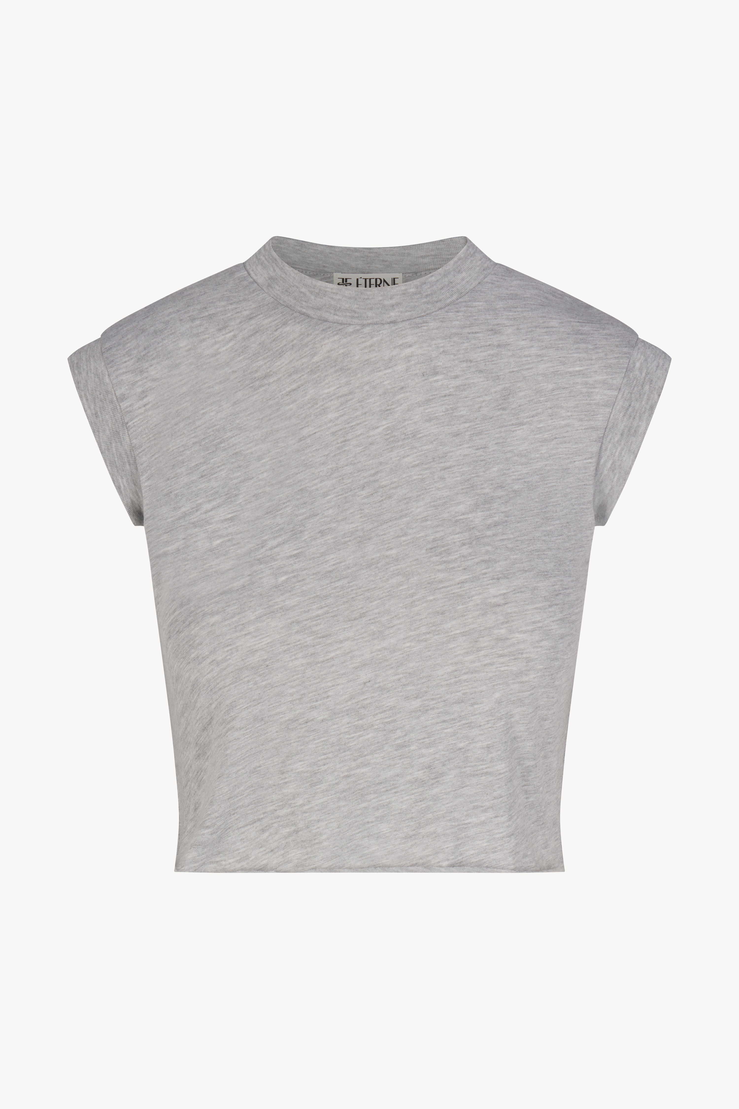 CROPPED MUSCLE TANK HEATHER GREY