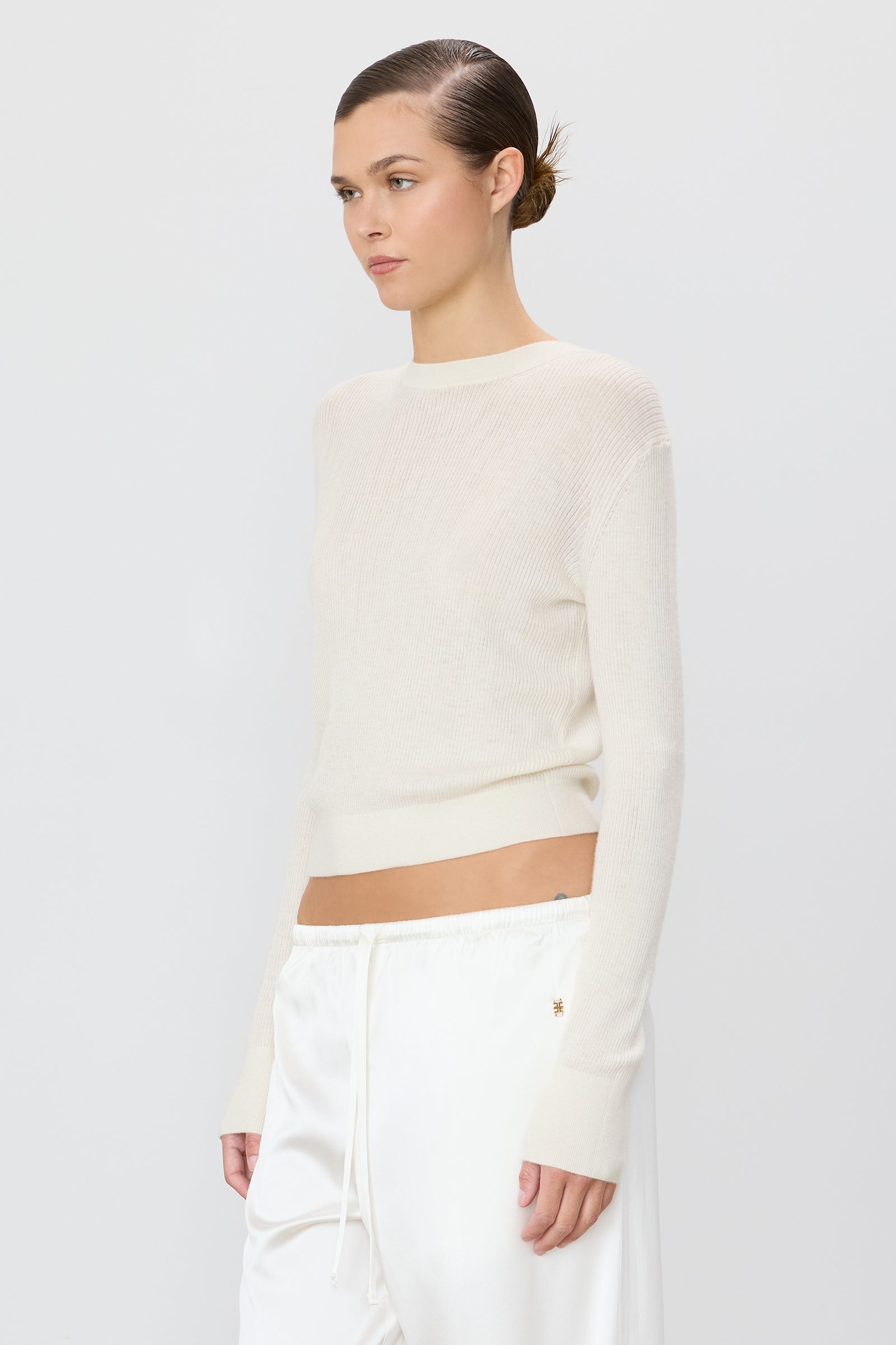 ÉTERNE RIB STITCH CLARK SWEATER
