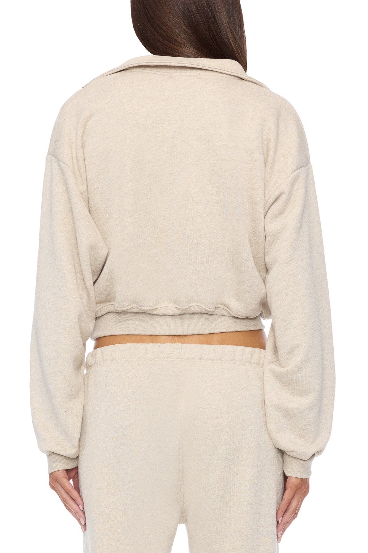 Cropped Half-Zip Sweatshirt