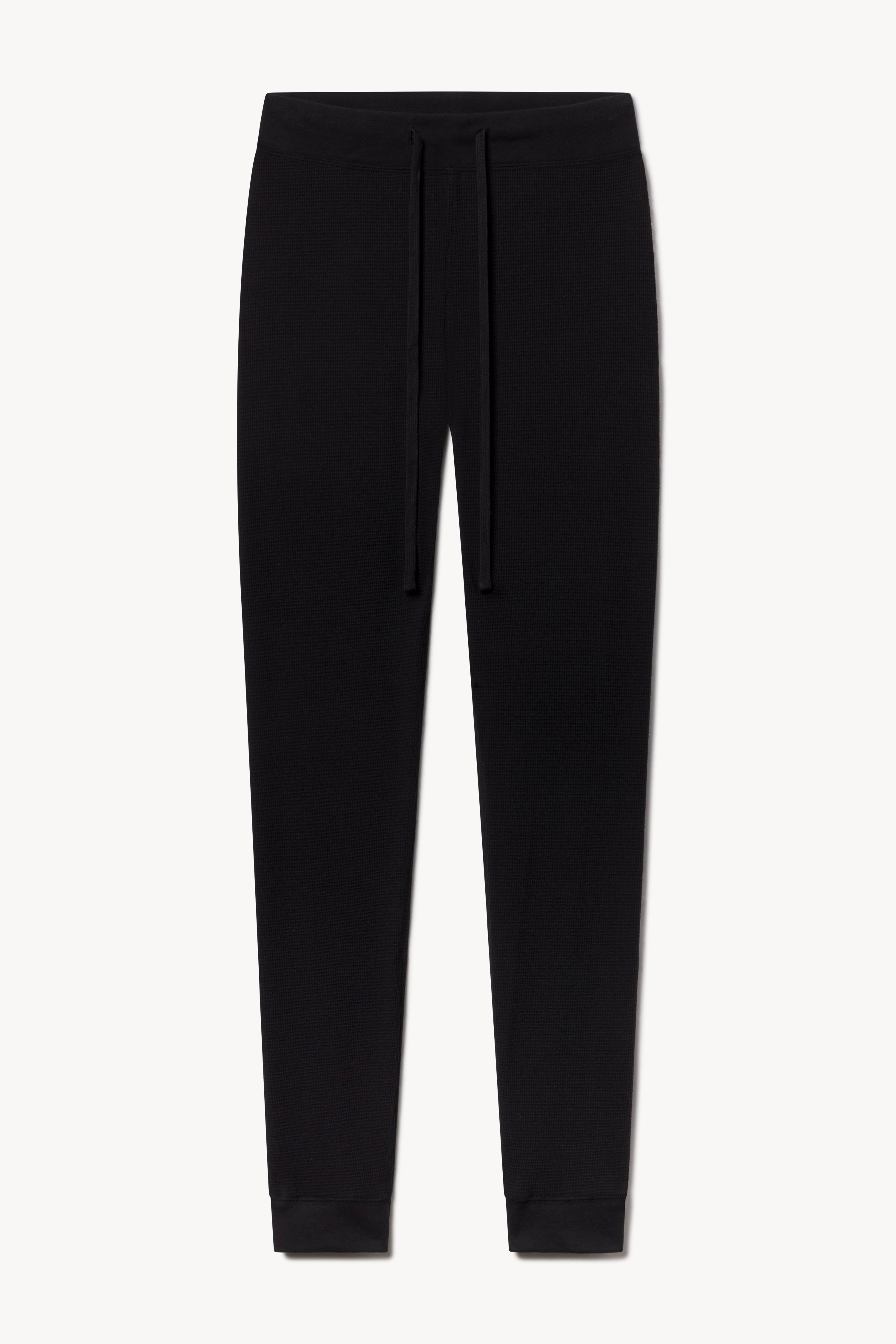 Drawstring Pant | Cotton Thermal | Black