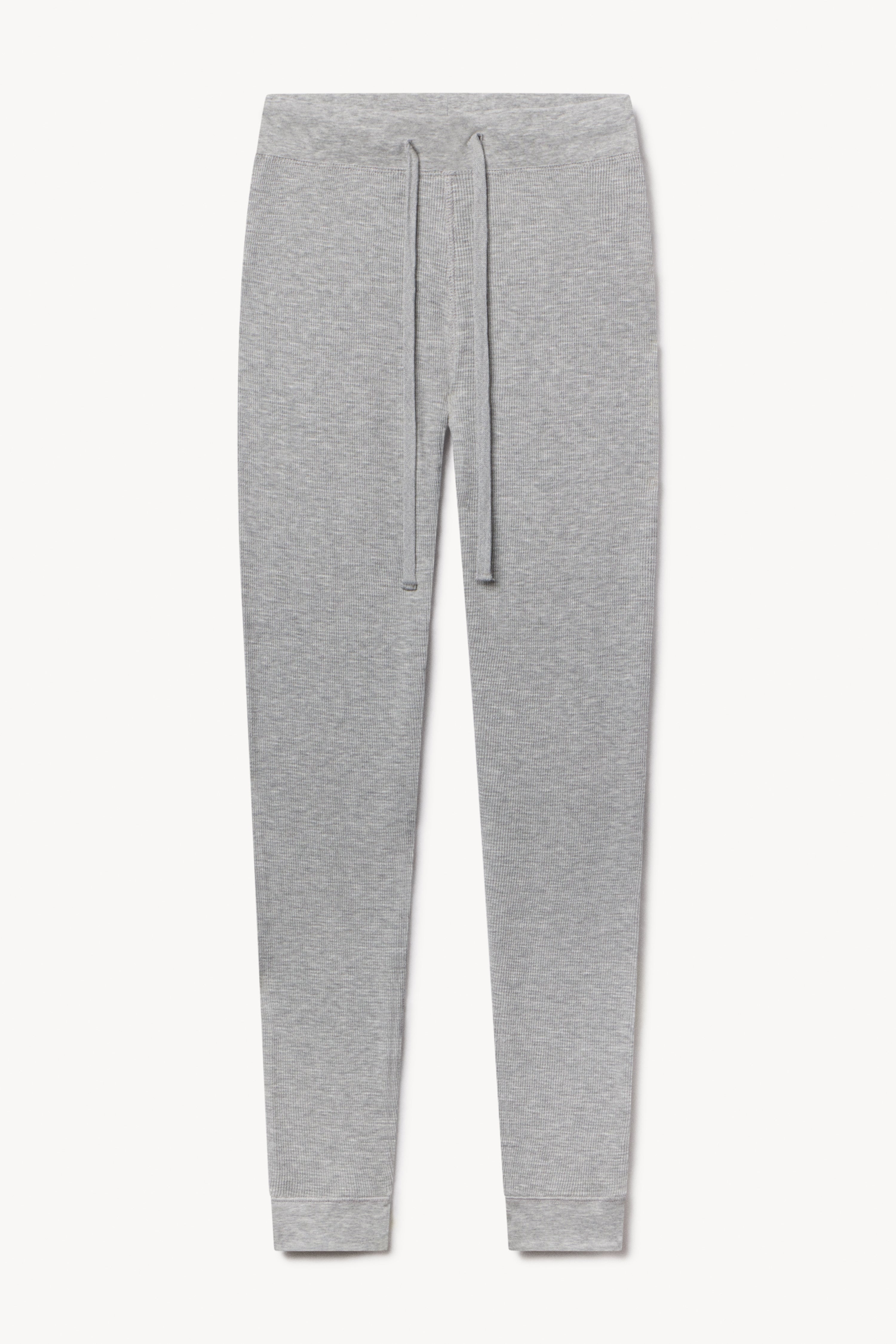 Drawstring Pant | Cotton Thermal | Heather Grey