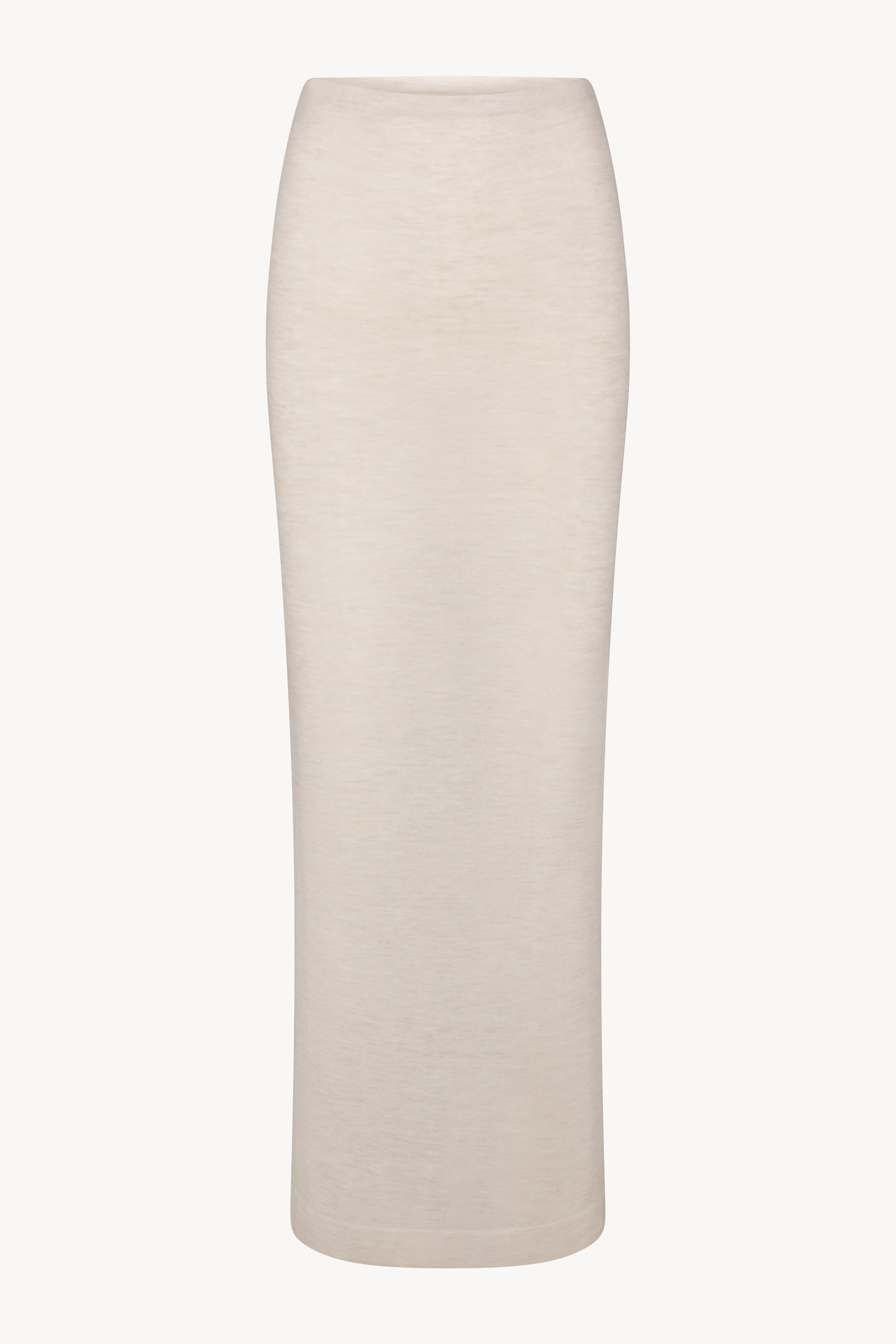 EMMA CASHMERE SKIRT HEATHER OATMEAL