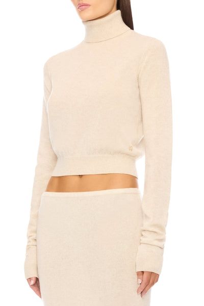 ETIENNE CASHMERE SWEATER HEATHER OATMEAL