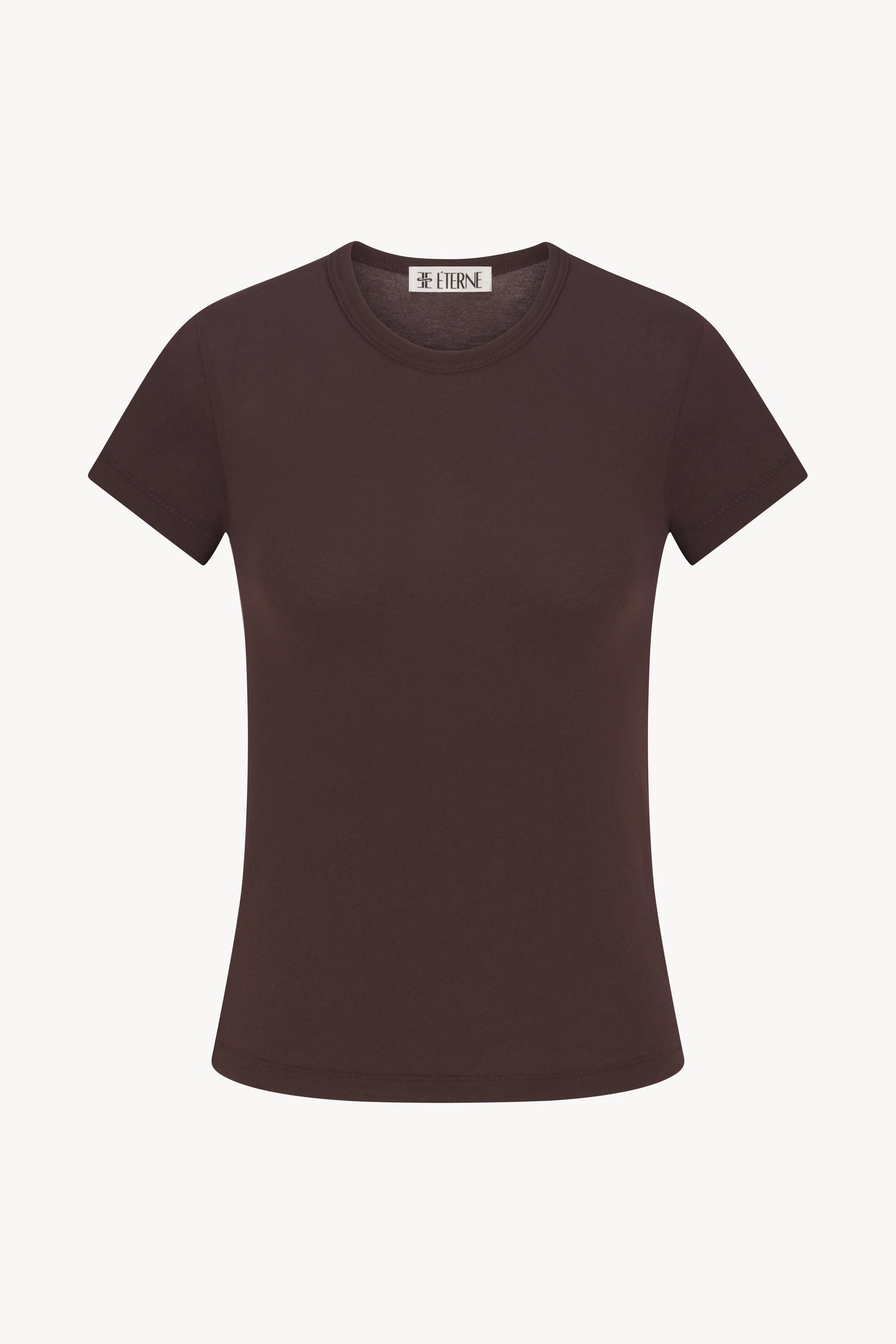 FITTED CREWNECK SHORT SLEEVE T-SHIRT - ÉTERNE