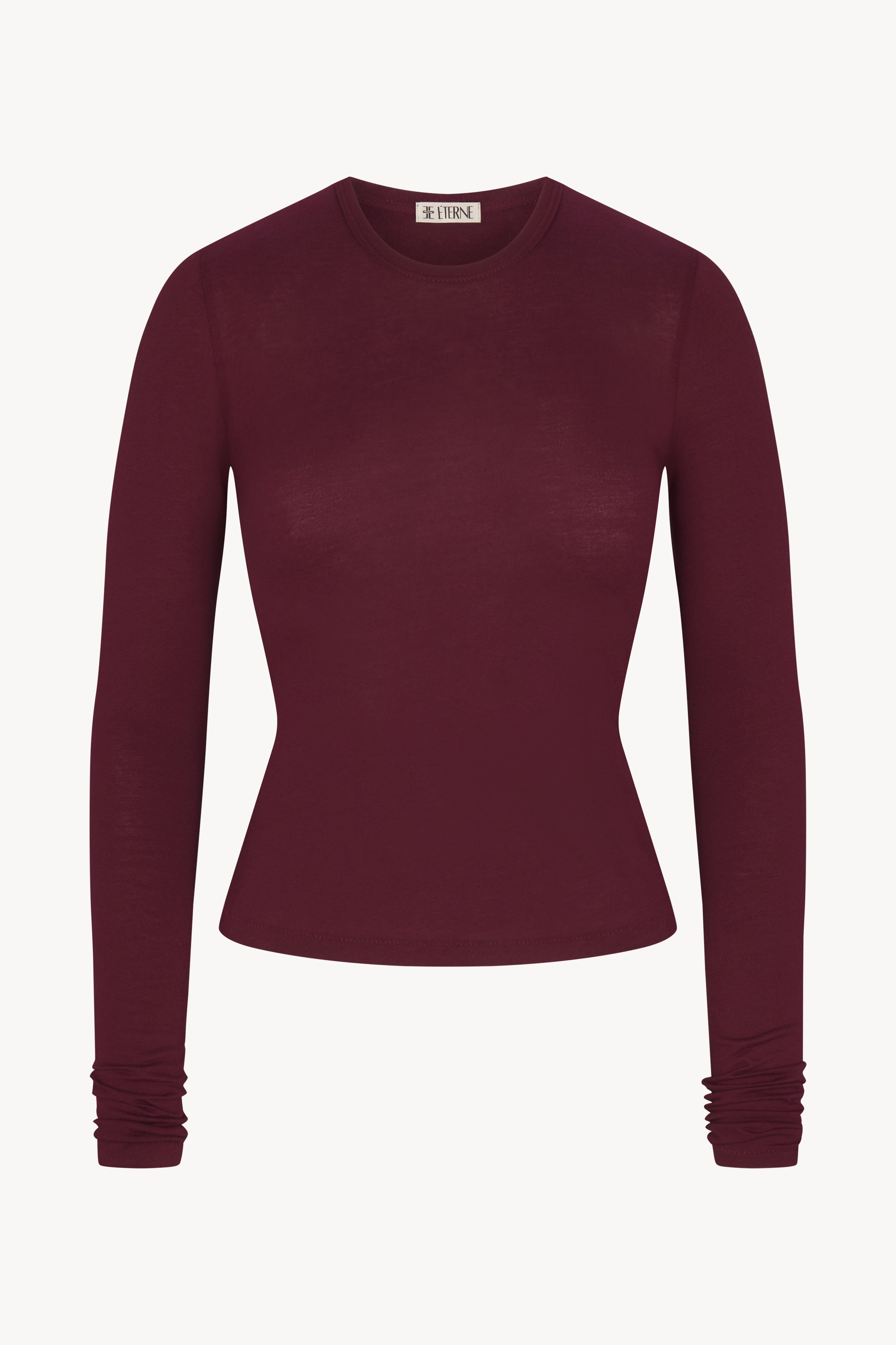 FITTED CREWNECK LONG SLEEVE T-SHIRT - ÉTERNE