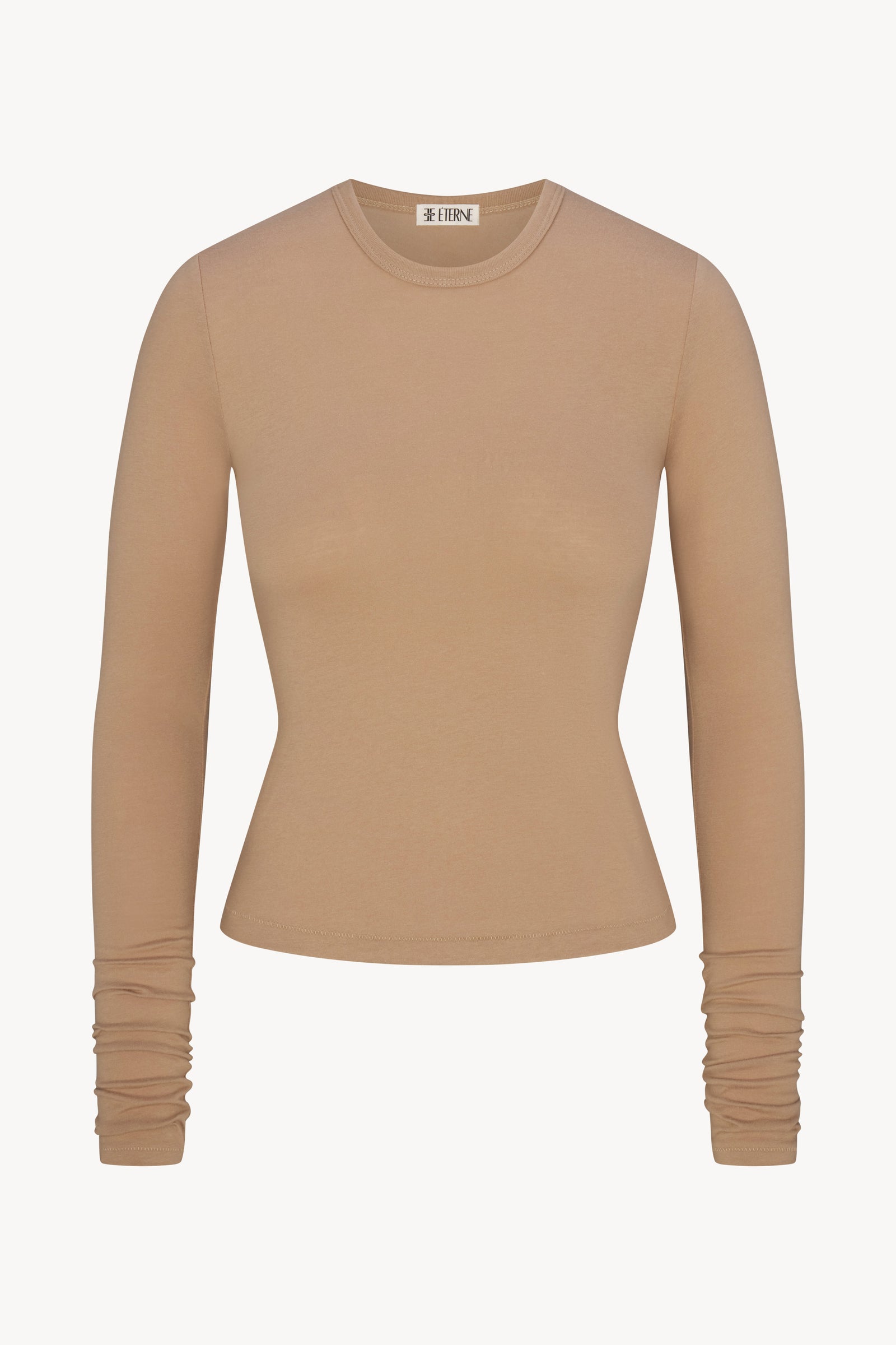 FITTED CREWNECK LONG SLEEVE T-SHIRT