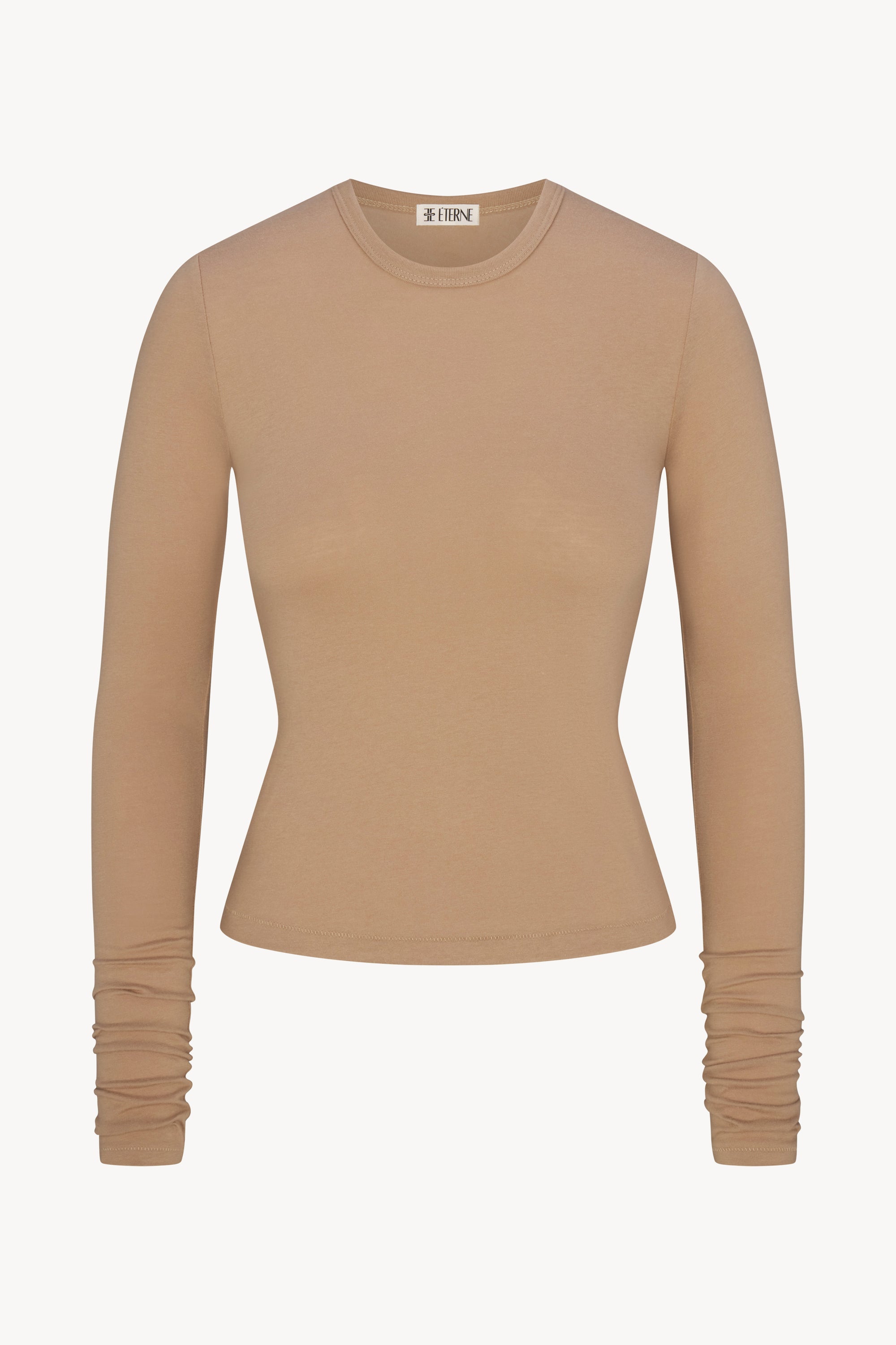 FITTED CREWNECK LONG SLEEVE T-SHIRT