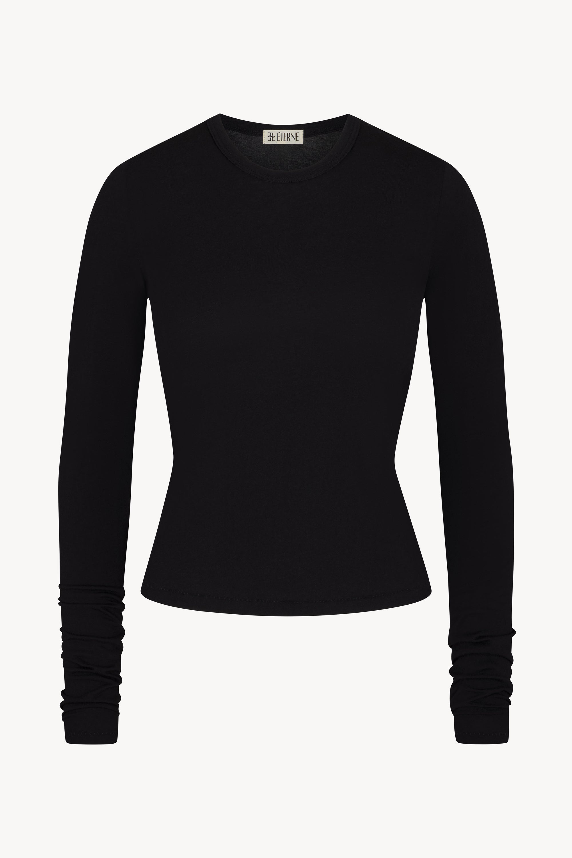 FITTED CREWNECK LONG SLEEVE T-SHIRT - ÉTERNE