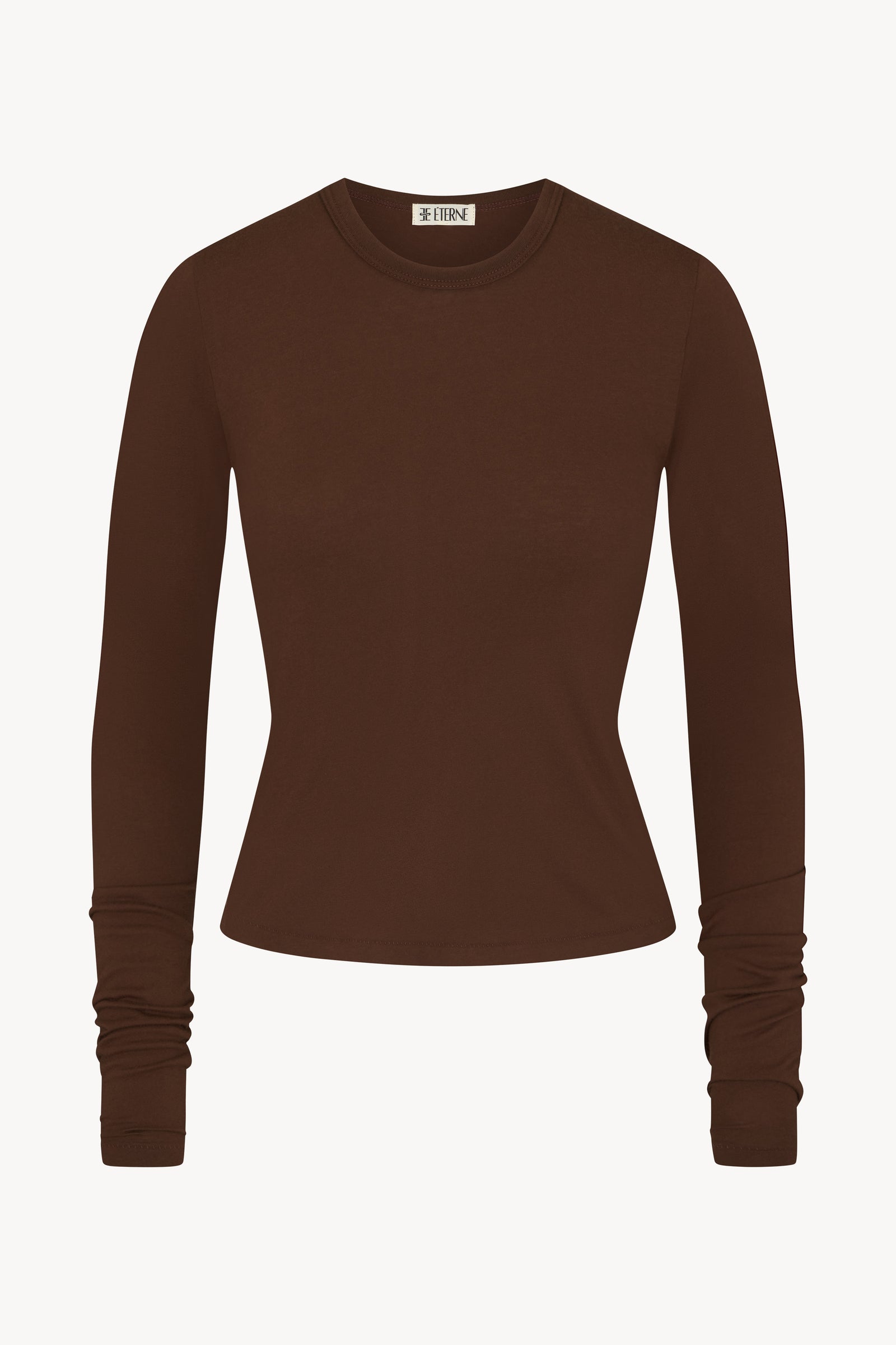 FITTED CREWNECK LONG SLEEVE T-SHIRT - ÉTERNE