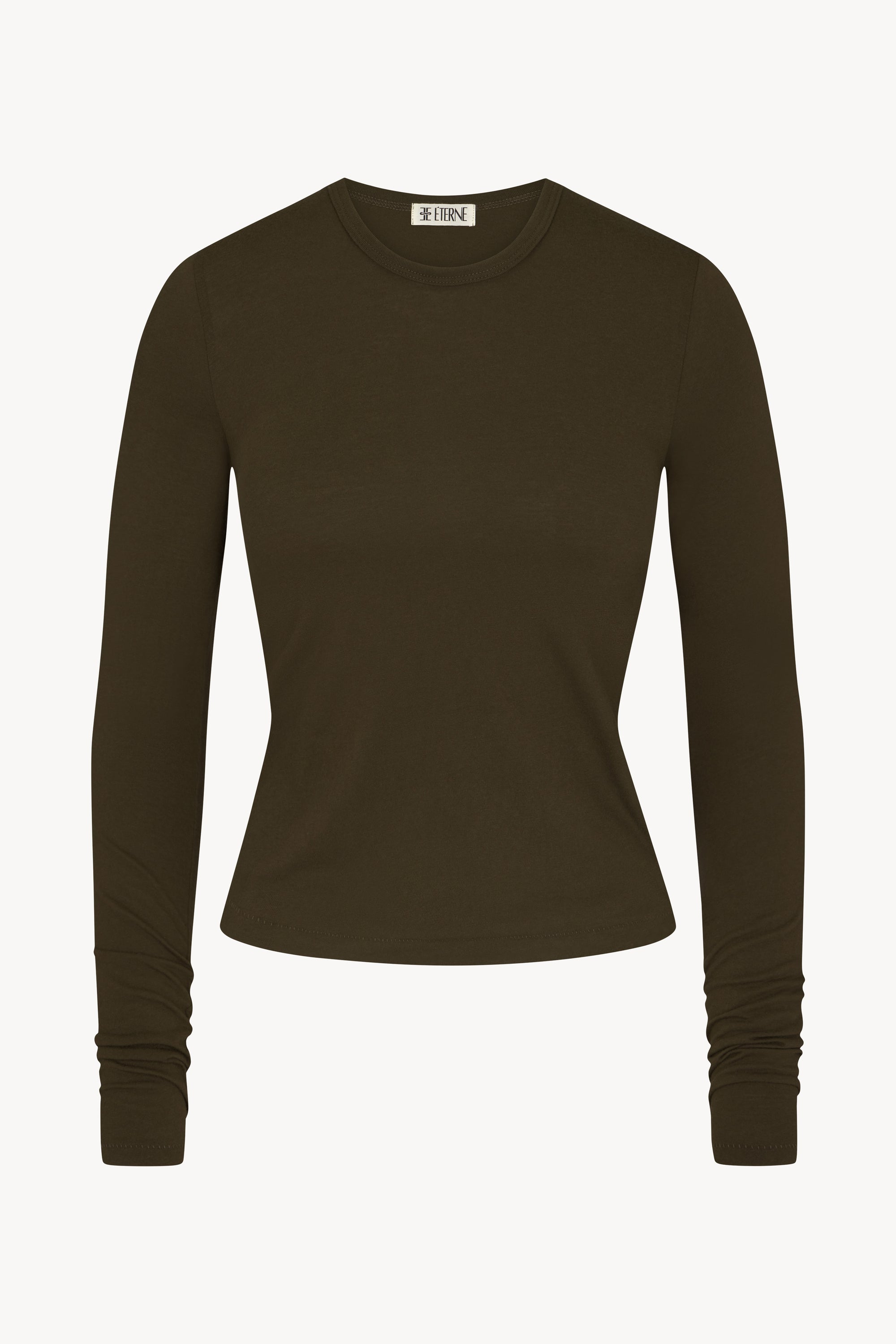 FITTED CREWNECK LONG SLEEVE T-SHIRT - ÉTERNE