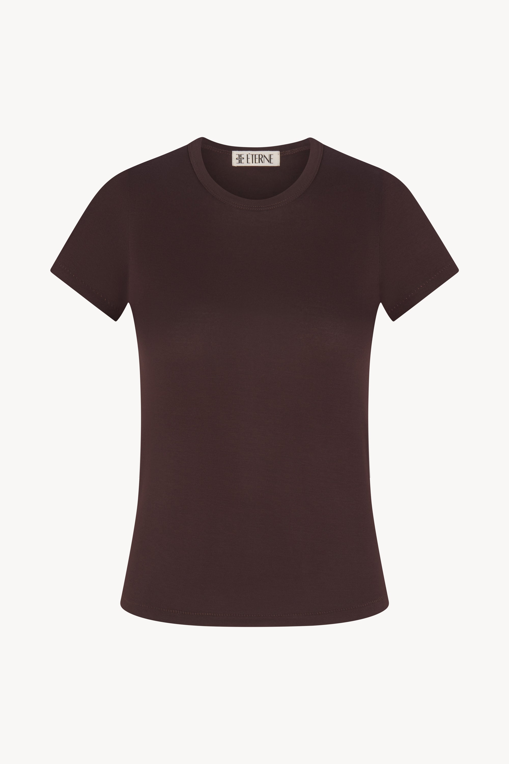 FITTED CREWNECK SHORT SLEEVE T-SHIRT - ÉTERNE