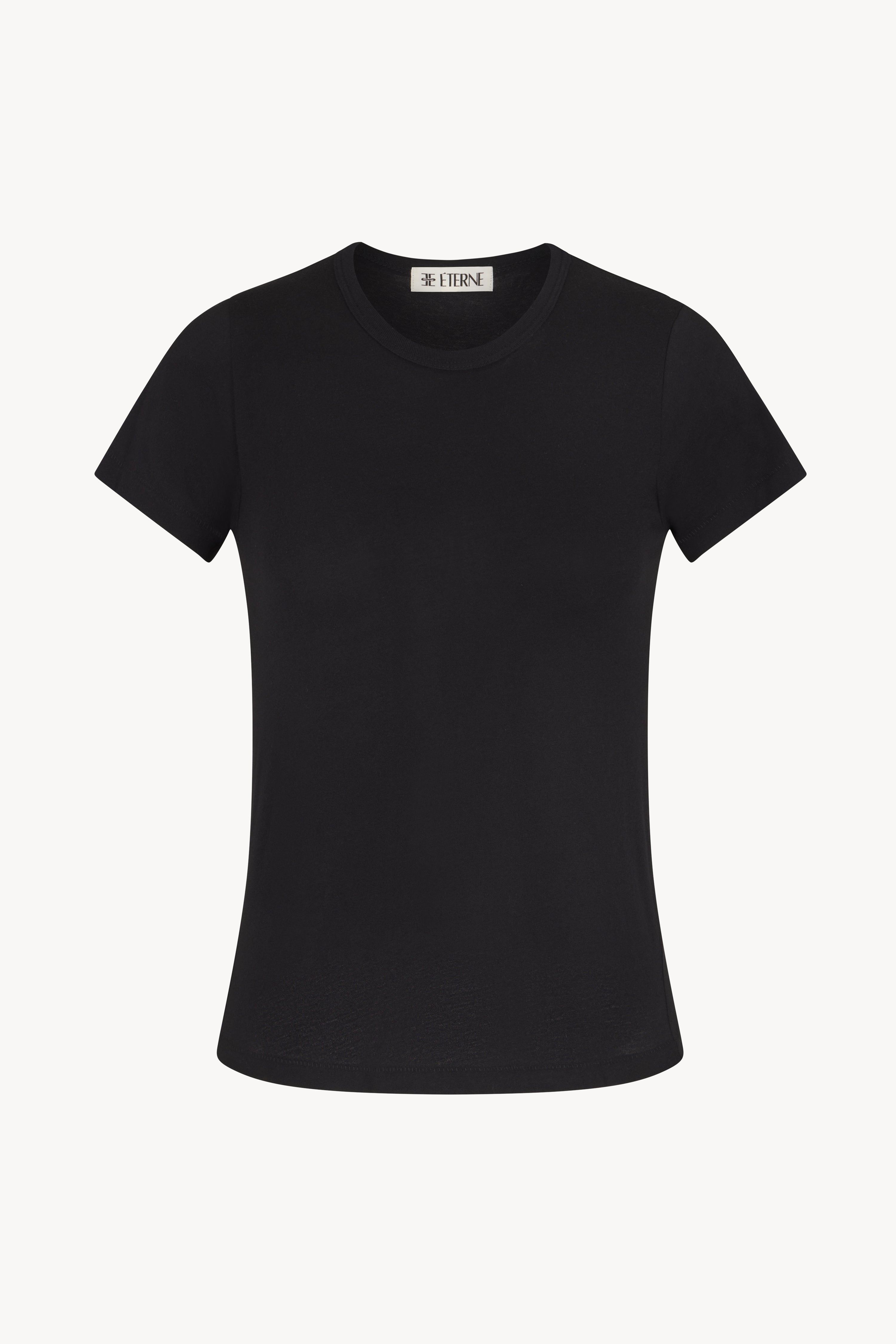 FITTED CREWNECK SHORT SLEEVE T-SHIRT BLACK