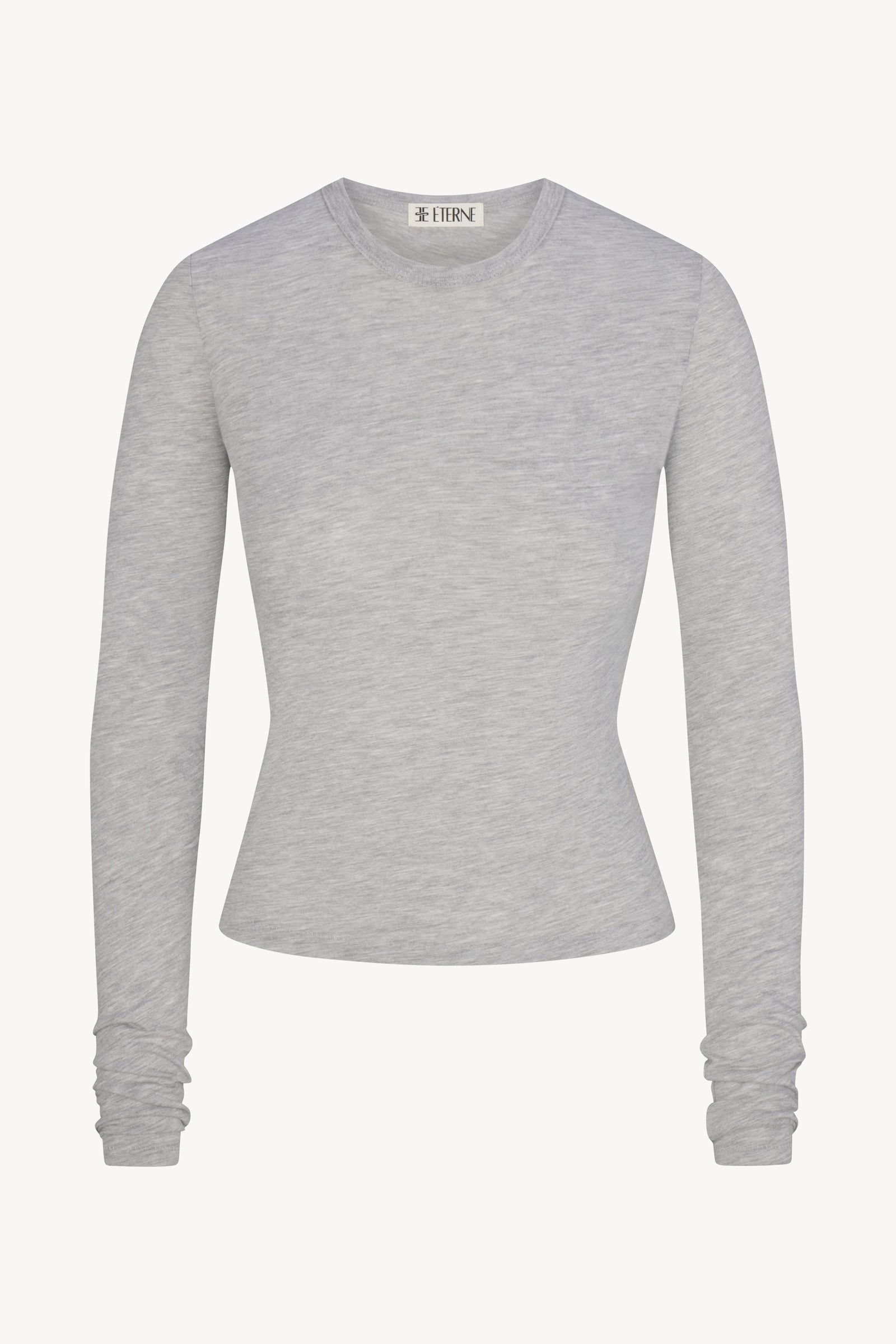 FITTED CREWNECK LONG SLEEVE T-SHIRT - ÉTERNE