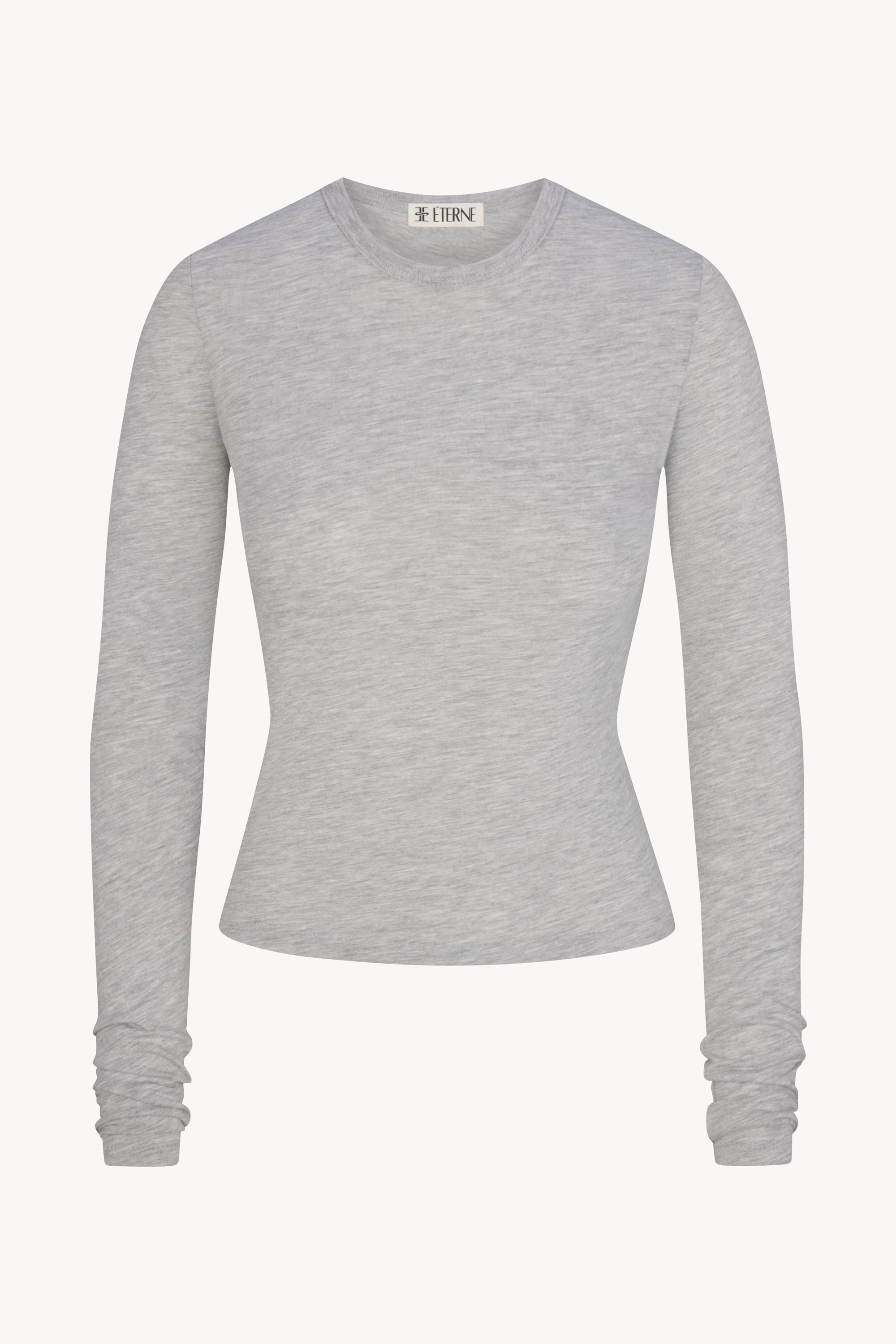 FITTED CREWNECK LONG SLEEVE T-SHIRT - ÉTERNE
