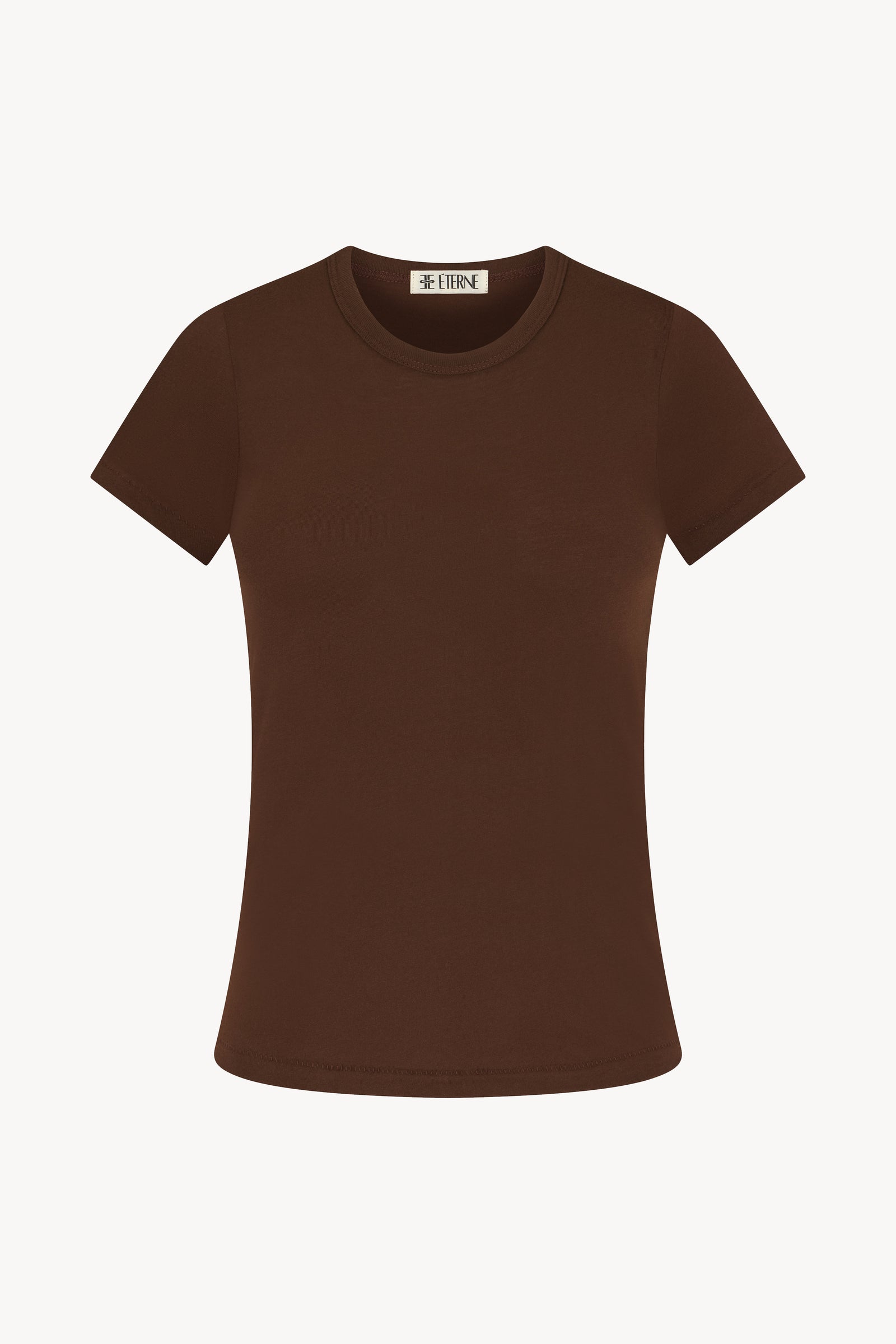 FITTED CREWNECK SHORT SLEEVE T-SHIRT - ÉTERNE