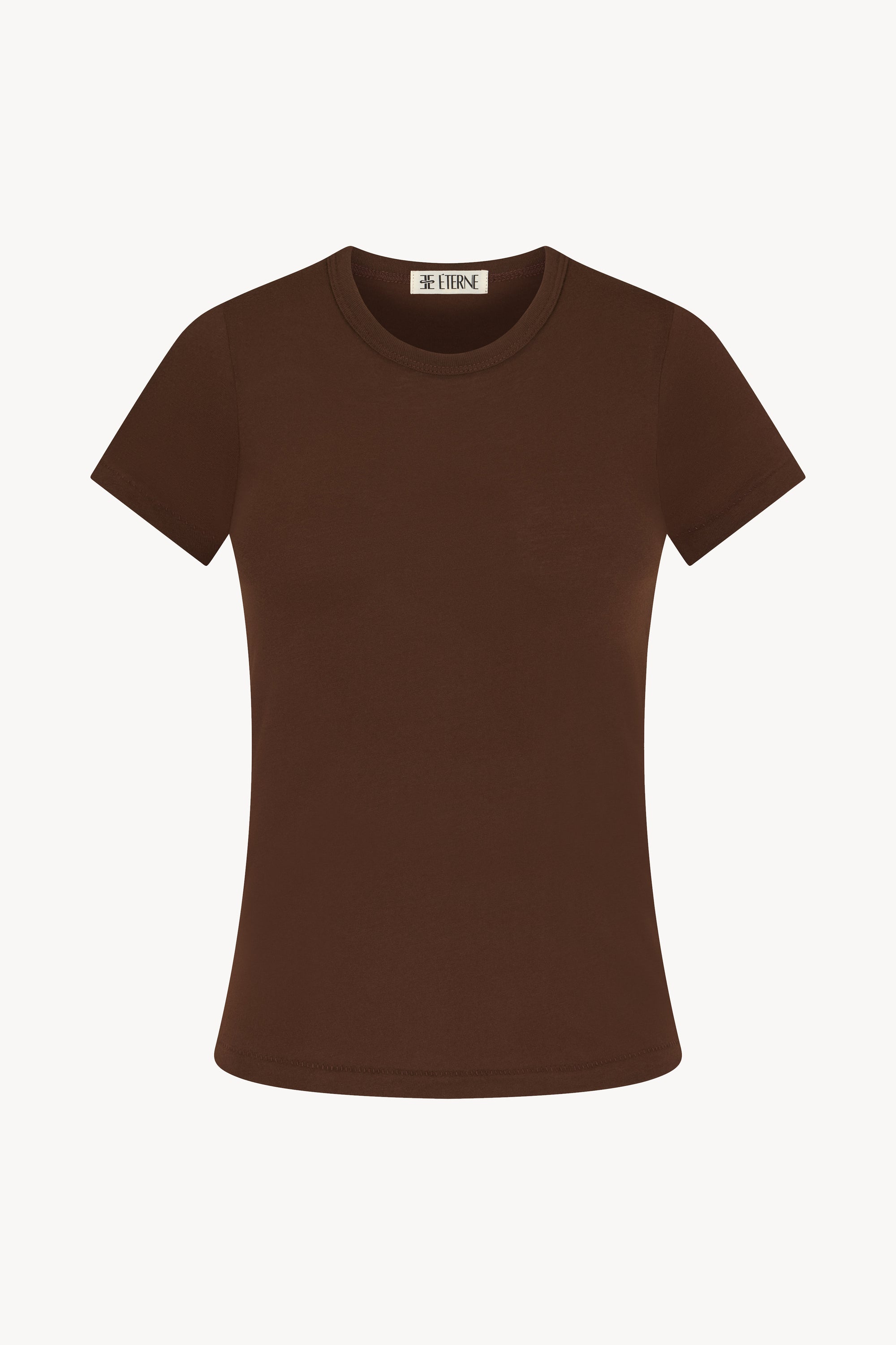 FITTED CREWNECK SHORT SLEEVE T-SHIRT - ÉTERNE