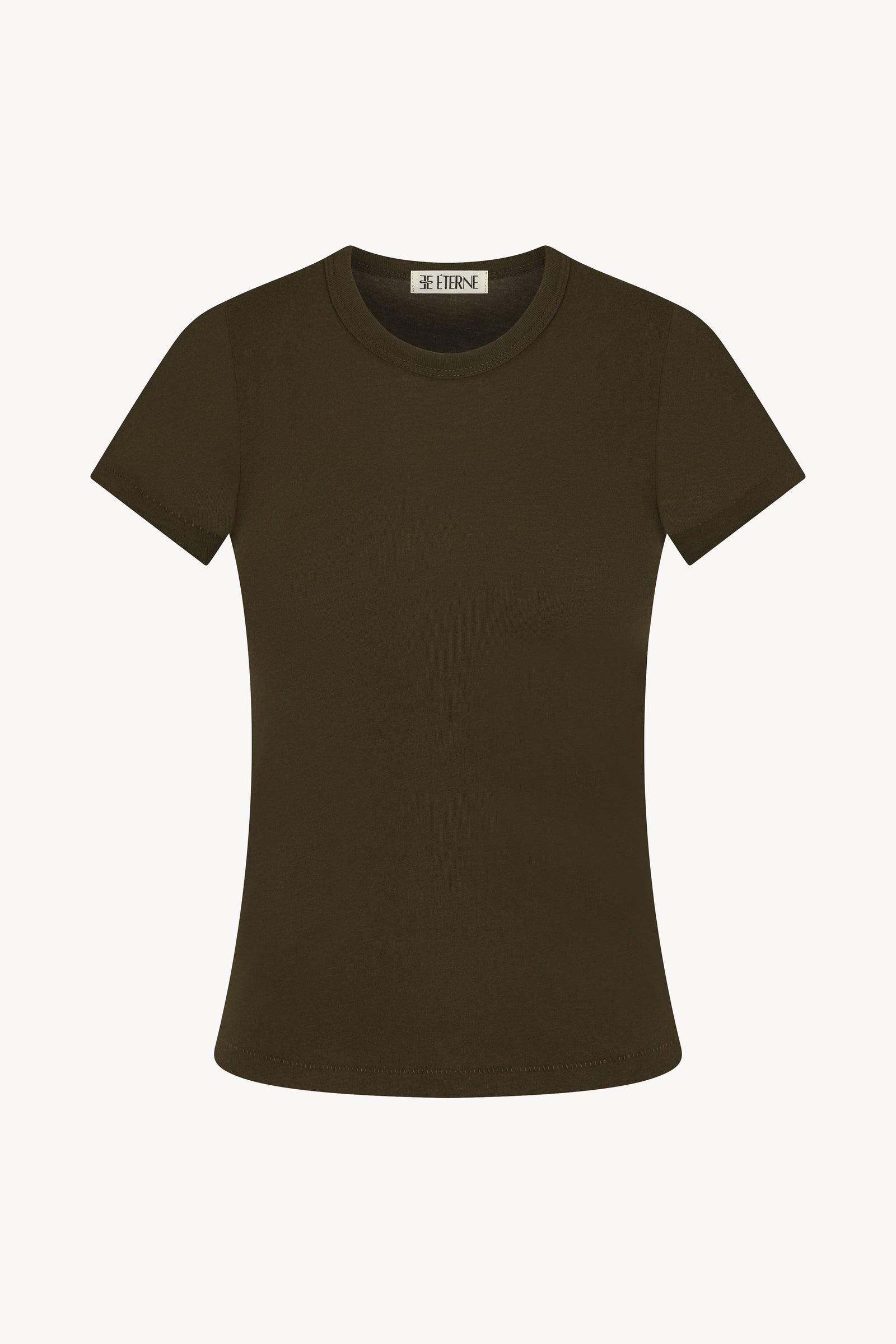 FITTED CREWNECK SHORT SLEEVE T-SHIRT - ÉTERNE