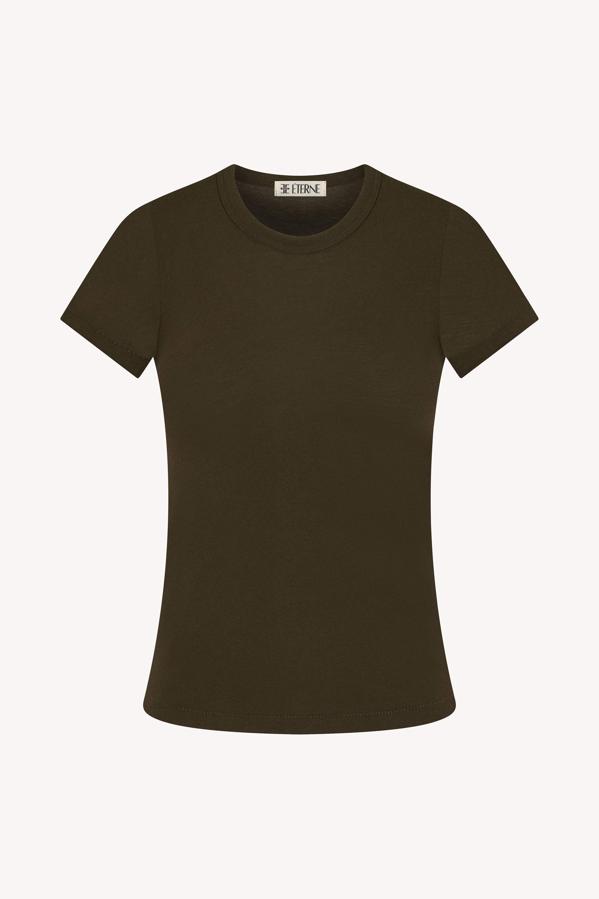 FITTED CREWNECK SHORT SLEEVE T-SHIRT - ÉTERNE