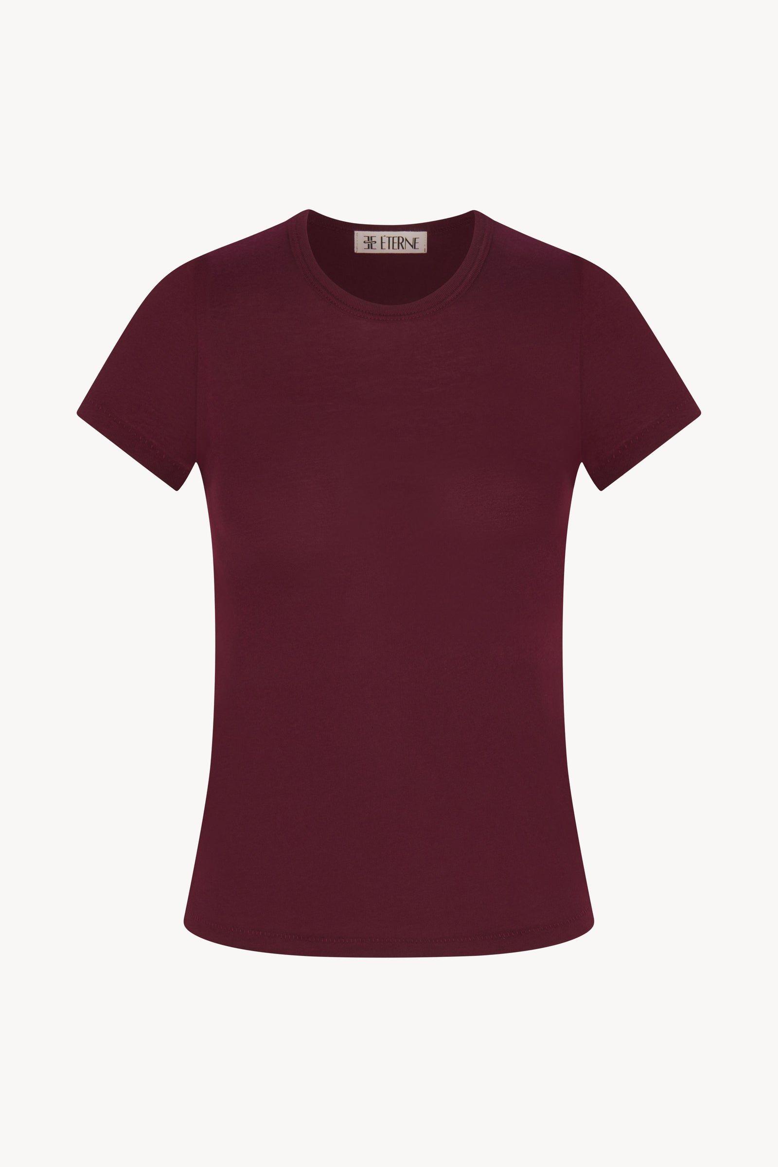 ÉTERNE FITTED CREWNECK SHORT SLEEVE T-SHIRT
