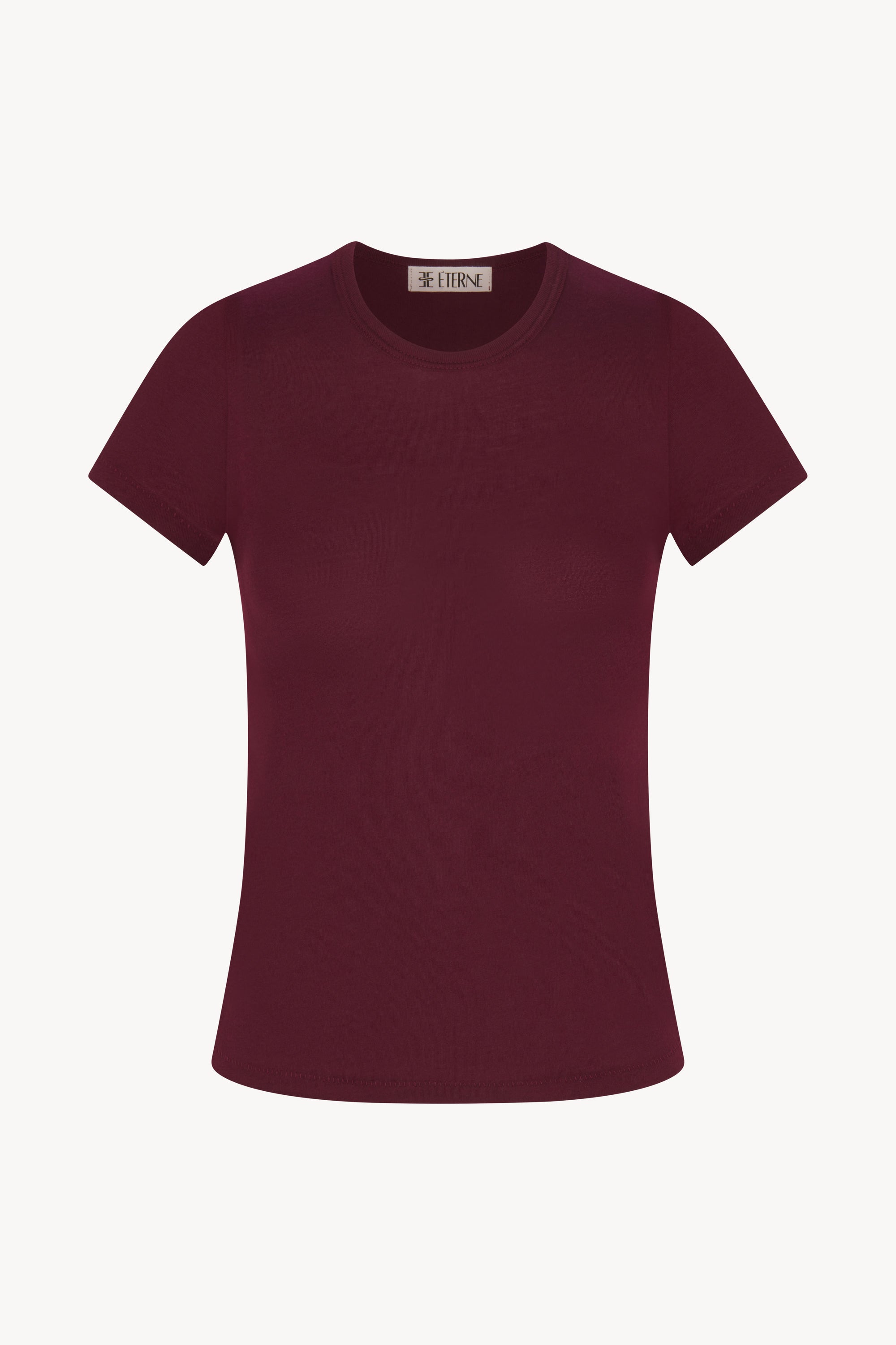 ÉTERNE FITTED CREWNECK SHORT SLEEVE T-SHIRT