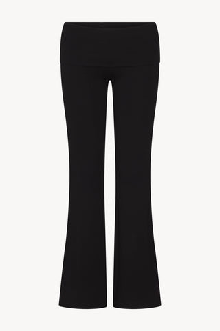 Foldover Flare Pant | Soft Jersey | Black