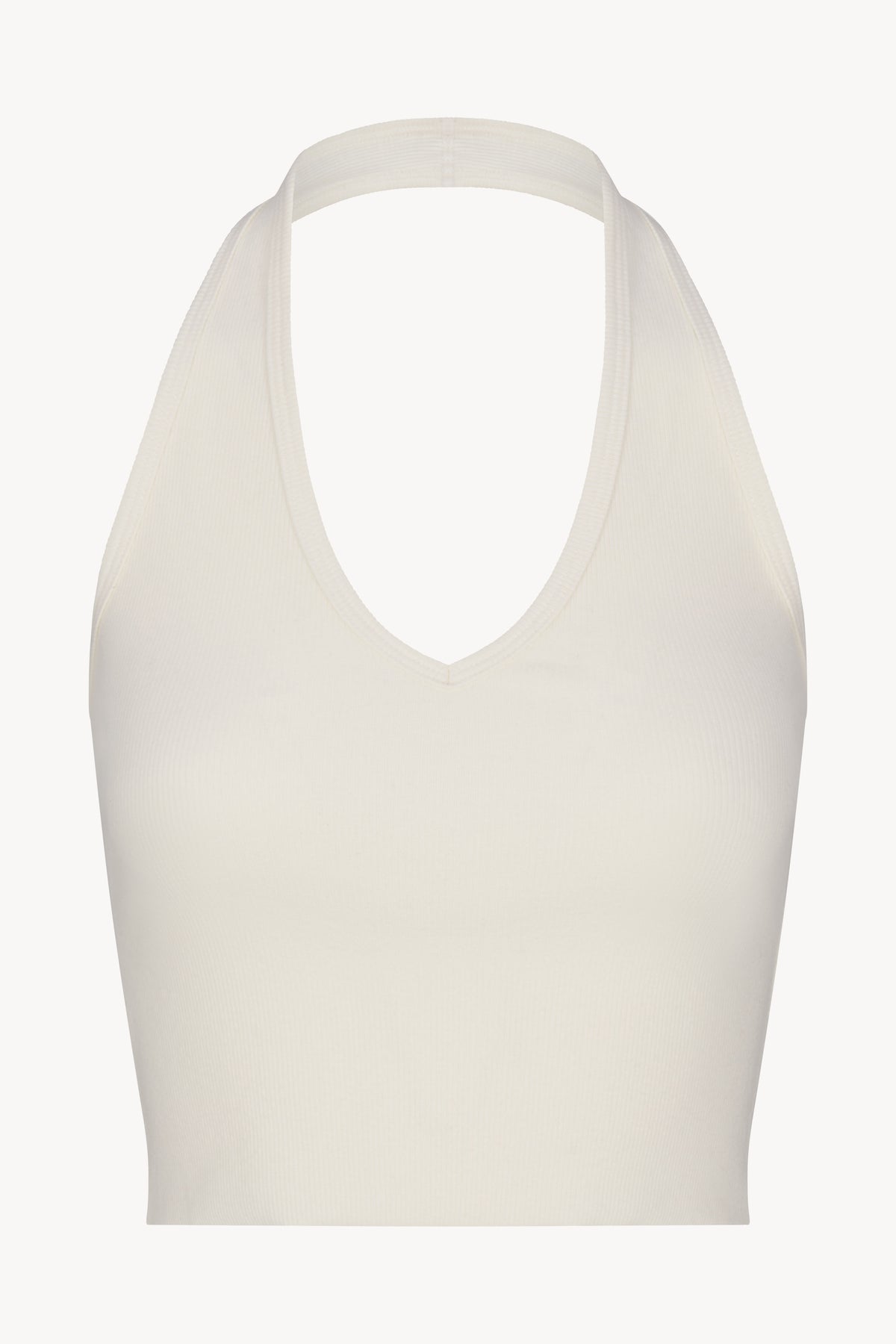 Cropped Halter Top Cream