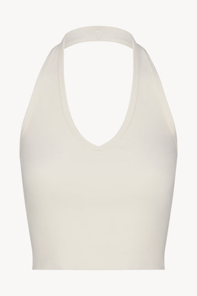 Cropped Halter Top Cream