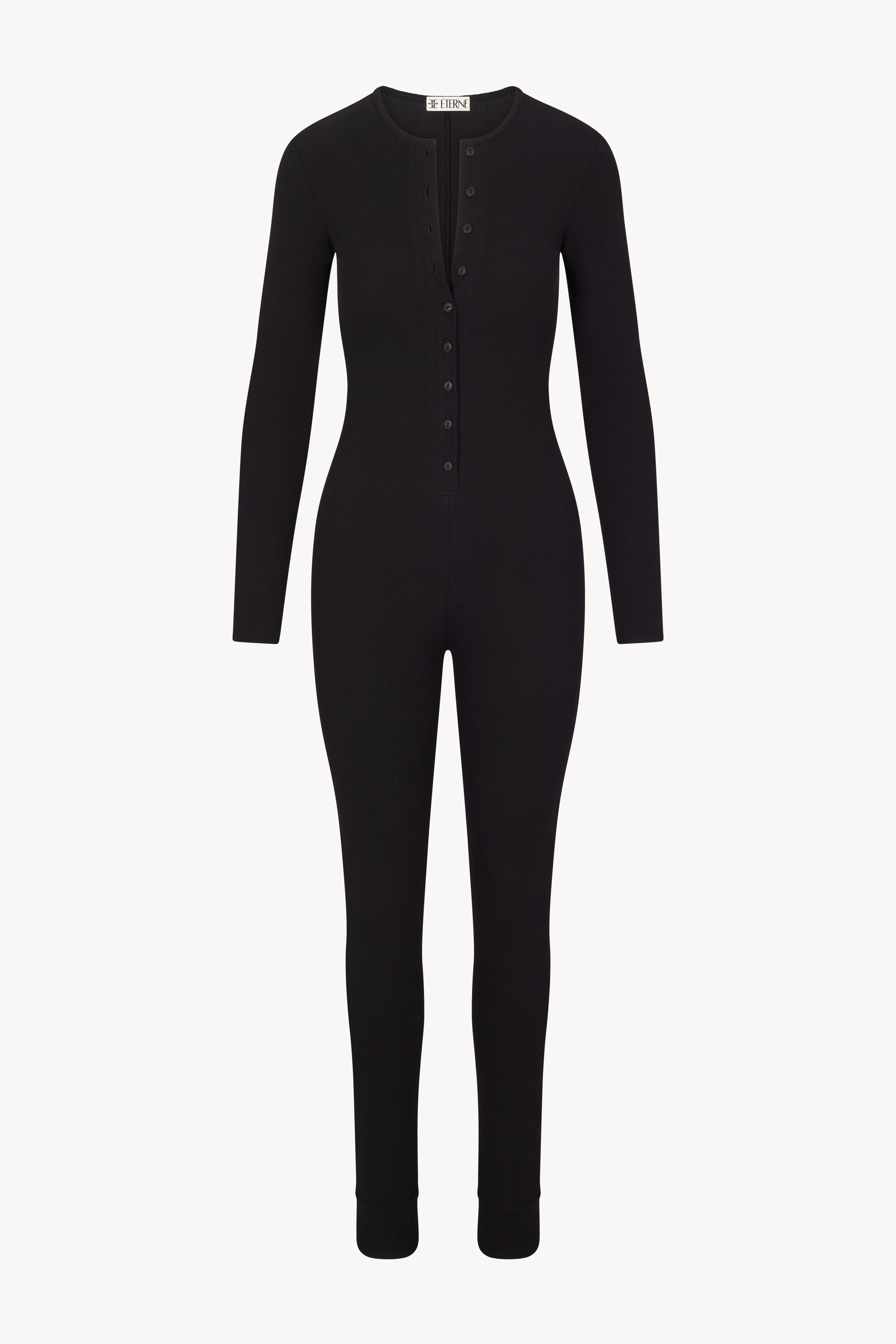 Henley Onesie Black