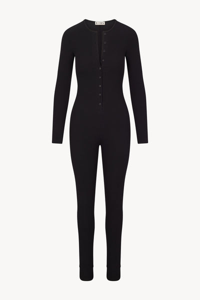 Henley Onesie Black