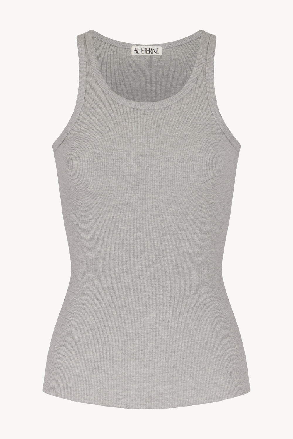 High Neck Fitted Tank | Butter Rib | Heather Grey