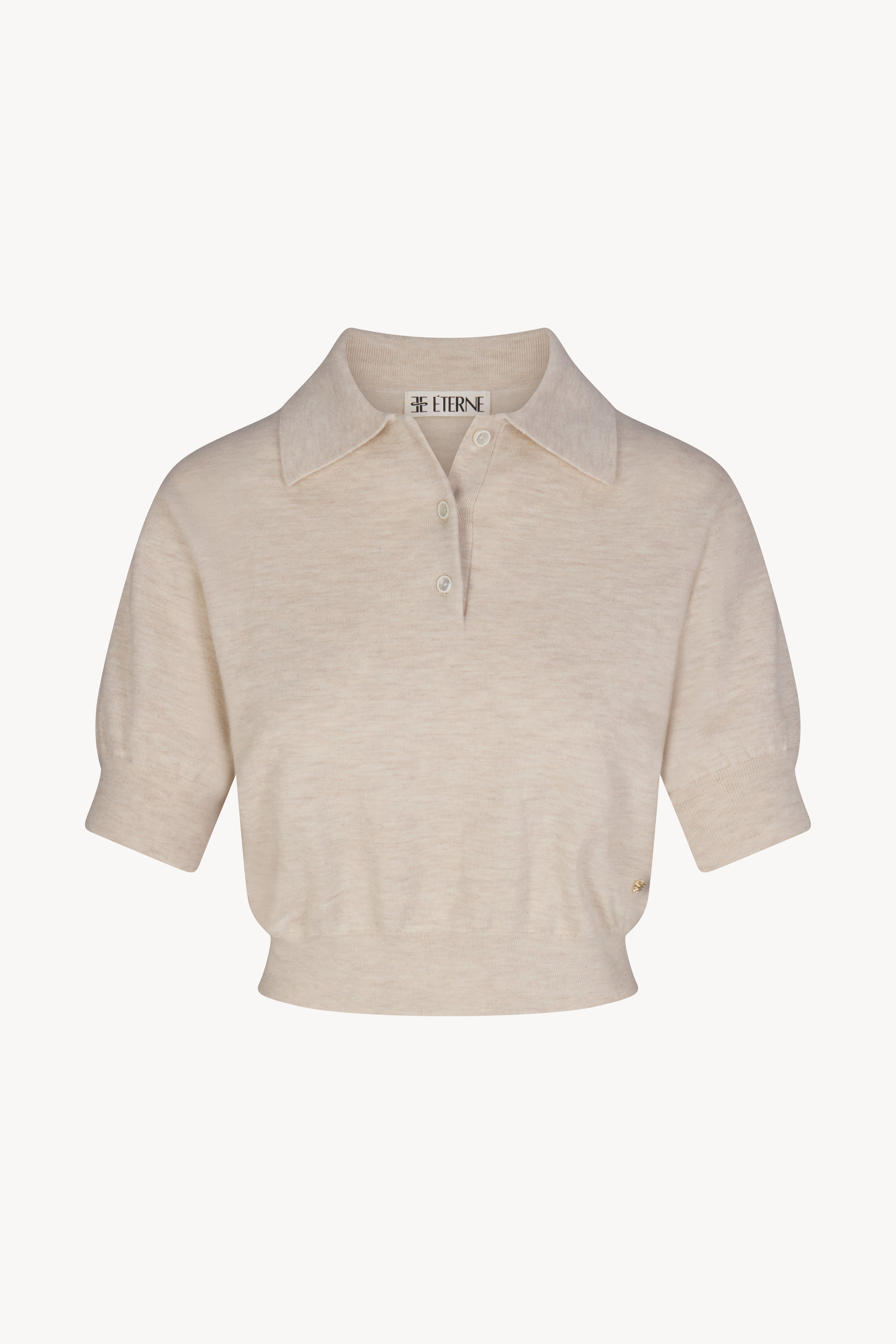 JOURNEY CASHMERE TOP HEATHER OATMEAL