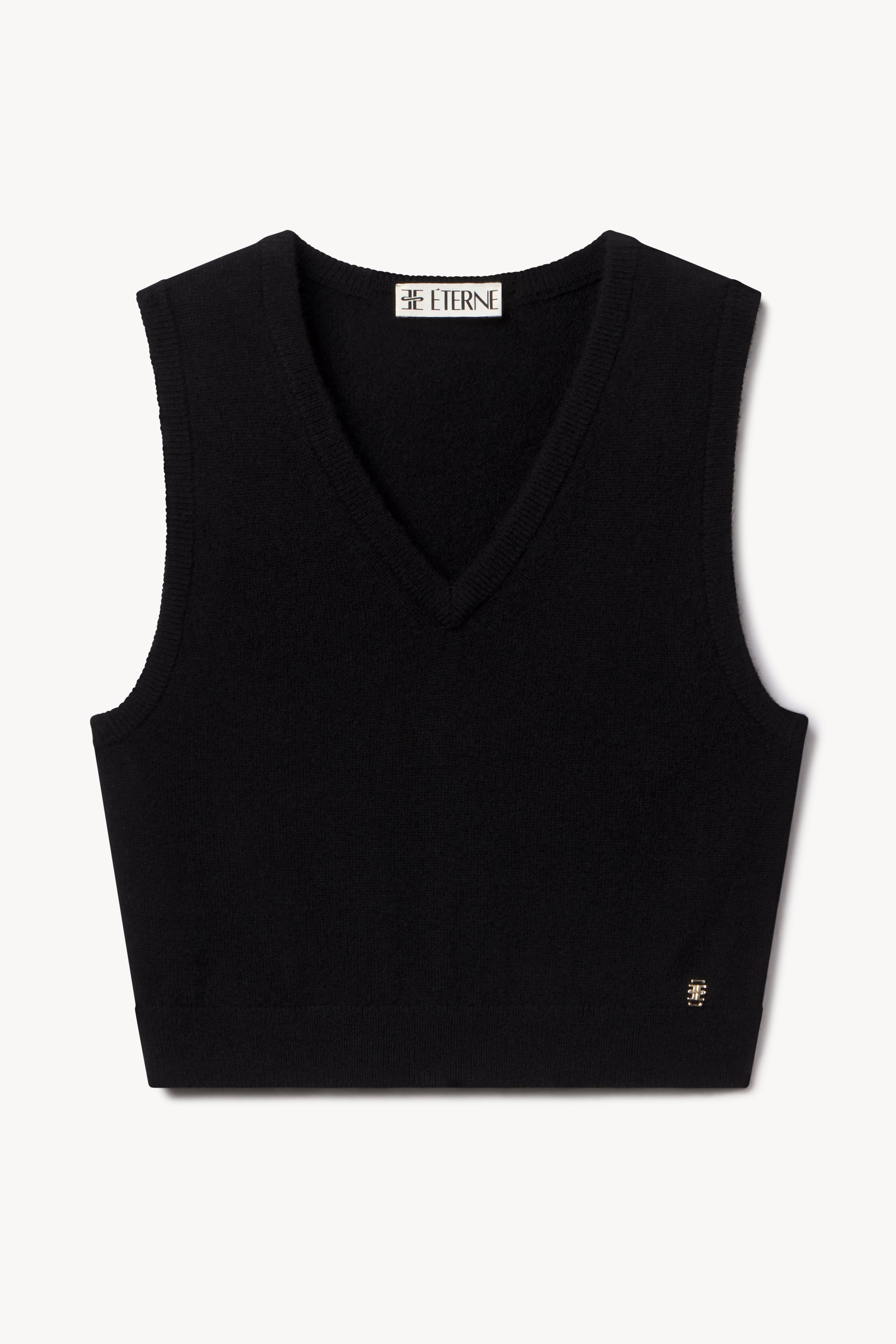 LENNY CASHMERE VEST BLACK