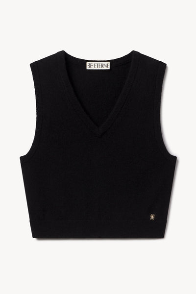 LENNY CASHMERE VEST BLACK