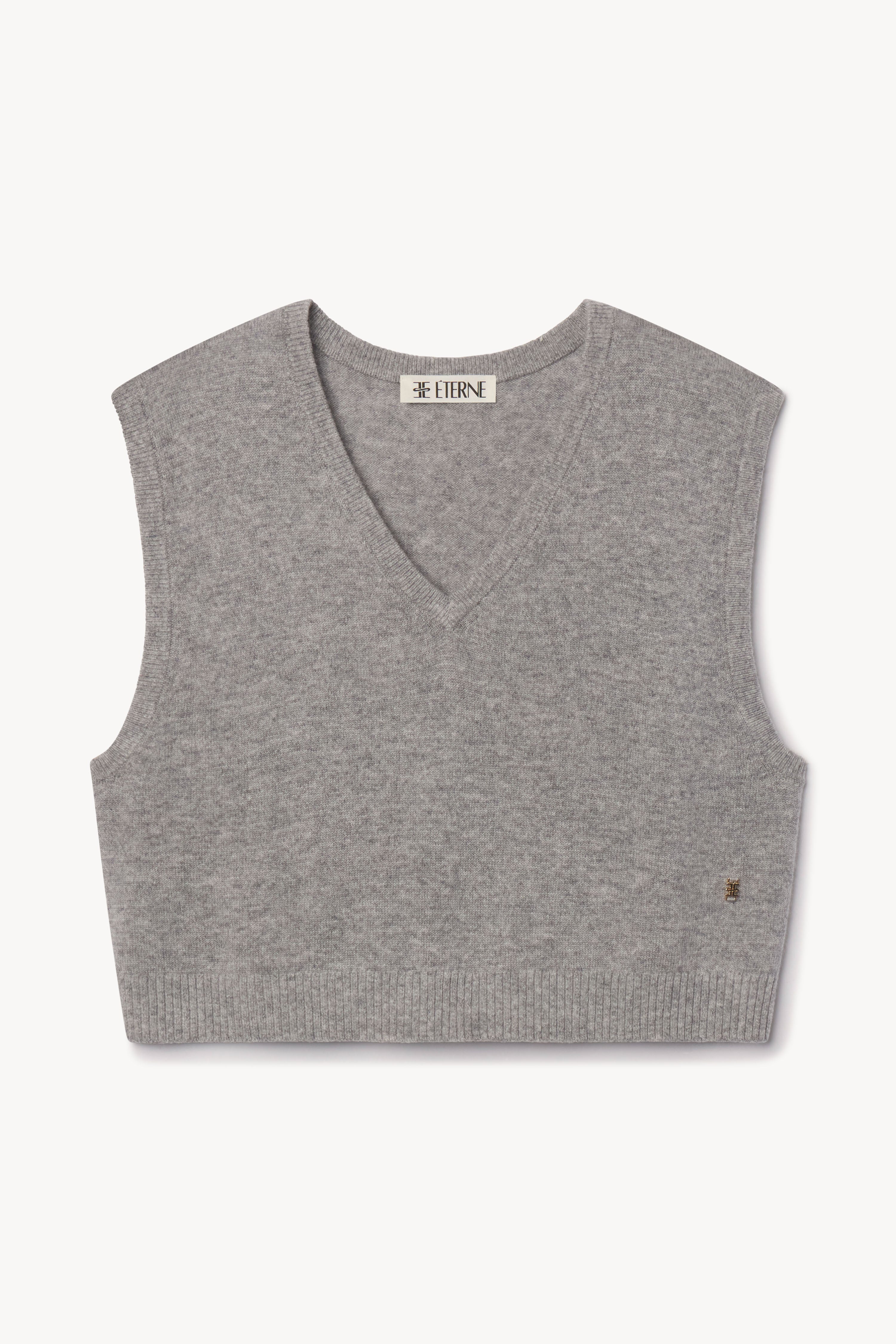 Leon Vest | Midweight Cashmere | Heather Grey