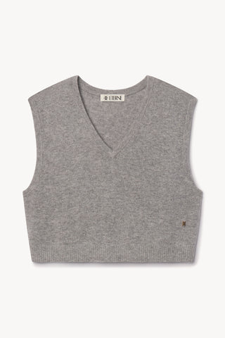 Leon Vest | Midweight Cashmere | Heather Grey