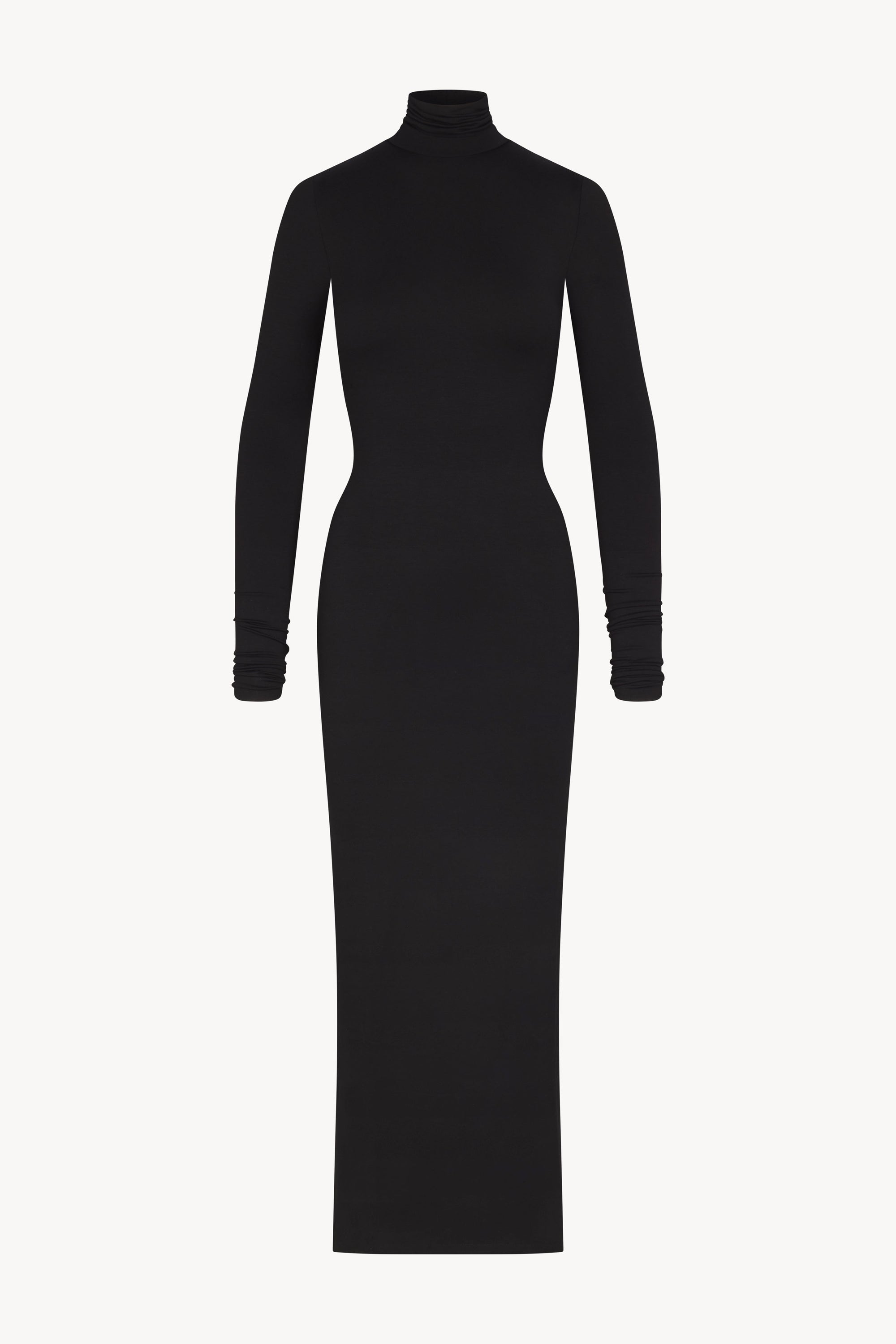 ÉTERNE LONG SLEEVE TURTLENECK MAXI DRESS