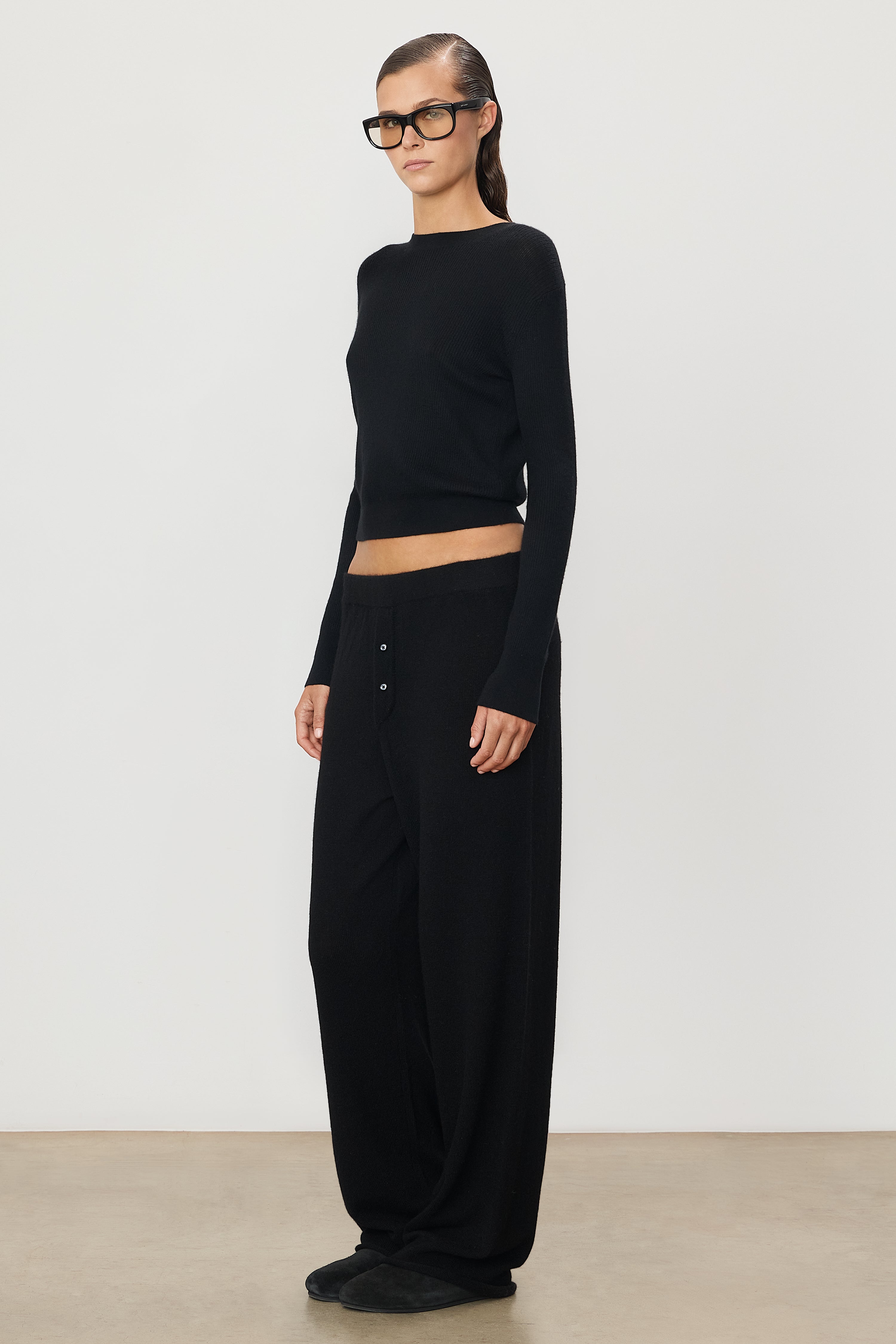 Cruz Pant | Midweight Cashmere | Black
