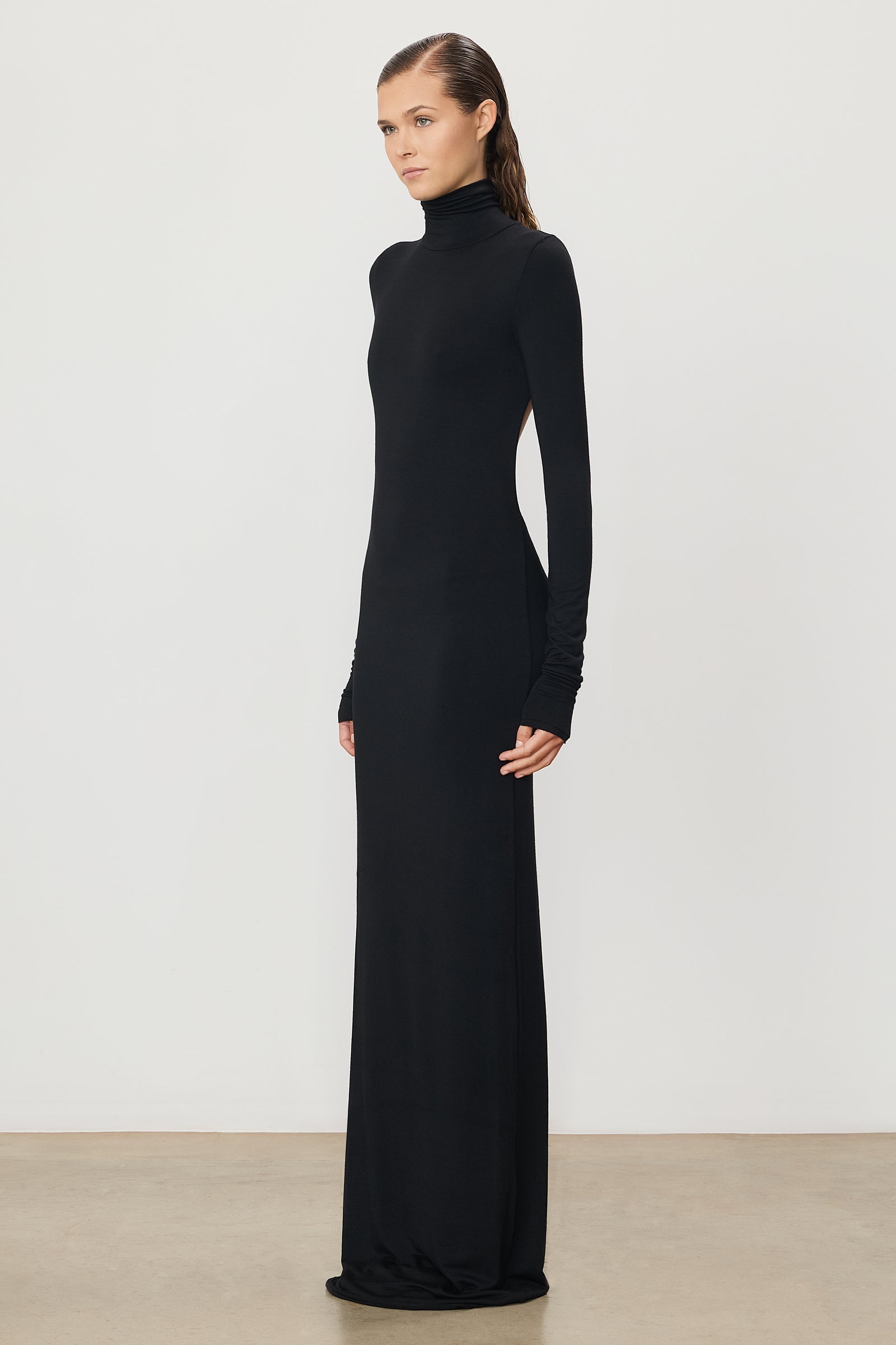 terne STELLA TURTLENECK MAXI DRESS | Black | Size M | Shopbop terne STELLA TURTLENECK MAXI DRESS | Black | Size M | Shopbop