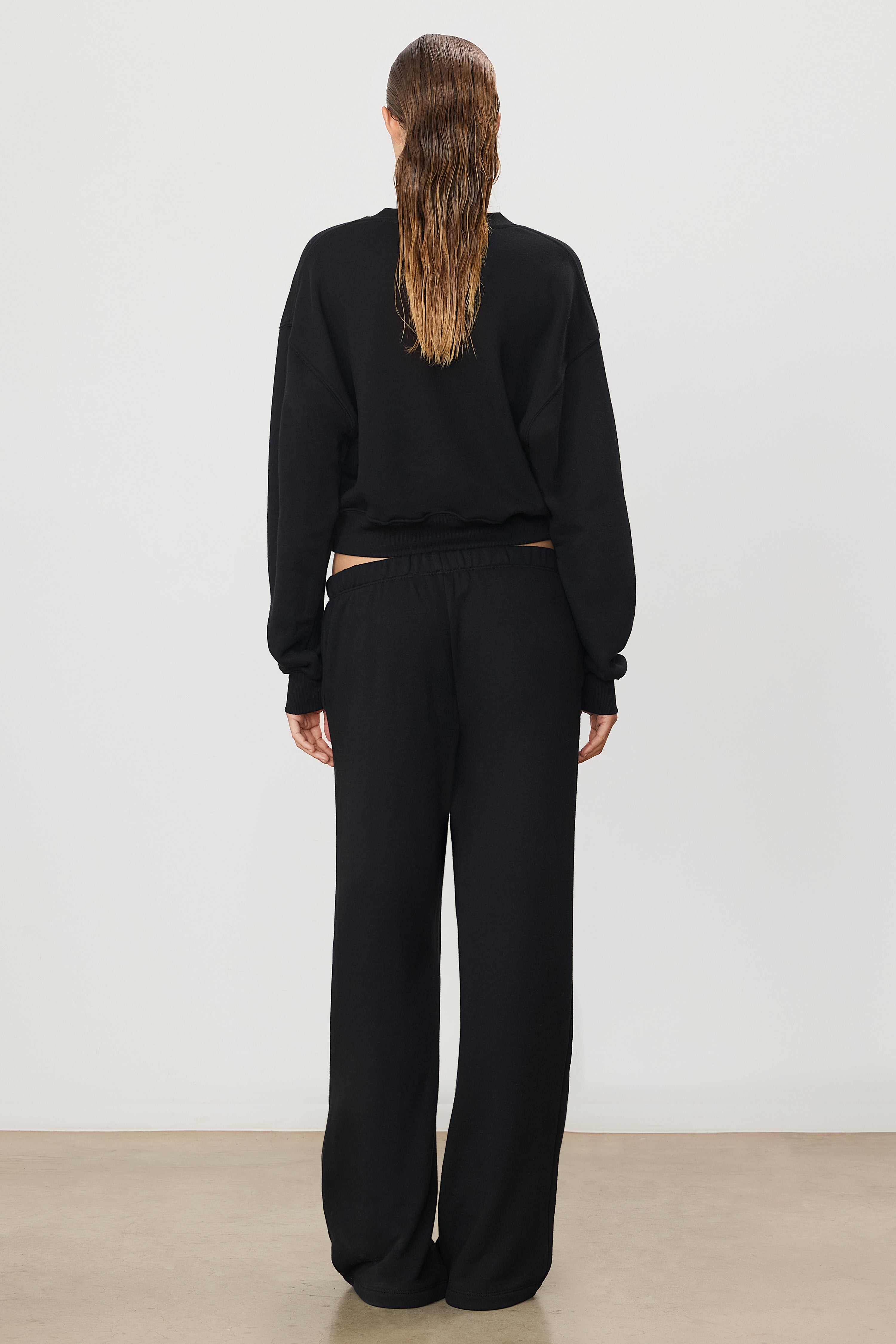 サンフェード　90s Michelle Wright　スウェット　ブラック Oversized Wide Leg Sweatpant | French Terry | Black