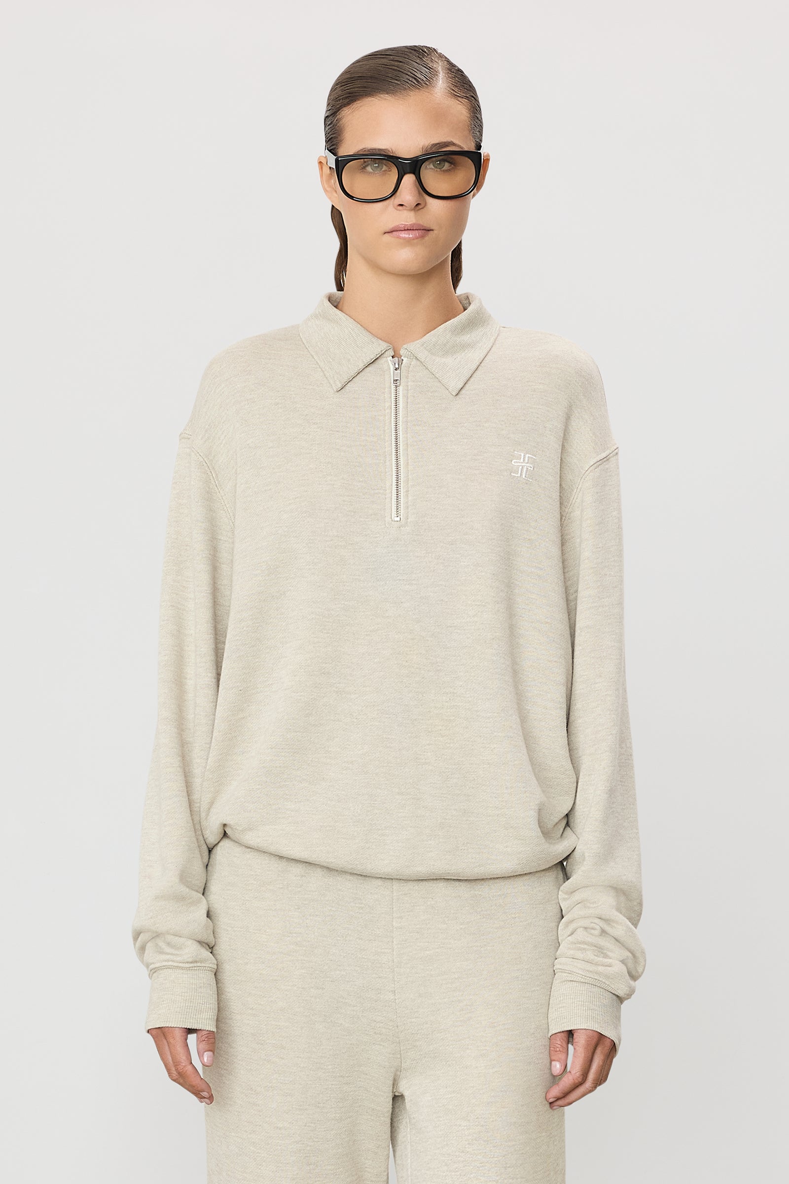 ZIP-UP POLO SWEATSHIRT - ÉTERNE