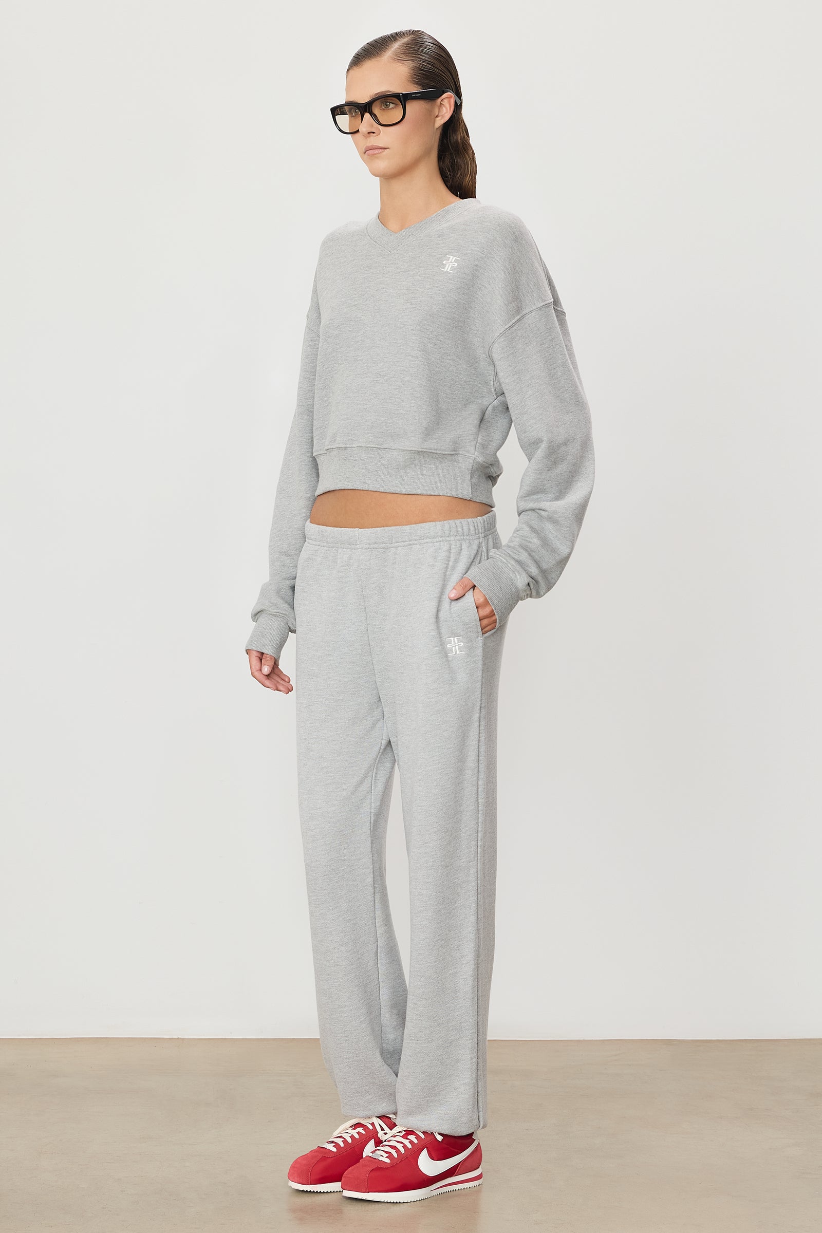 Boyfriend Pocket Sweatpant Heather Grey - ÉTERNE