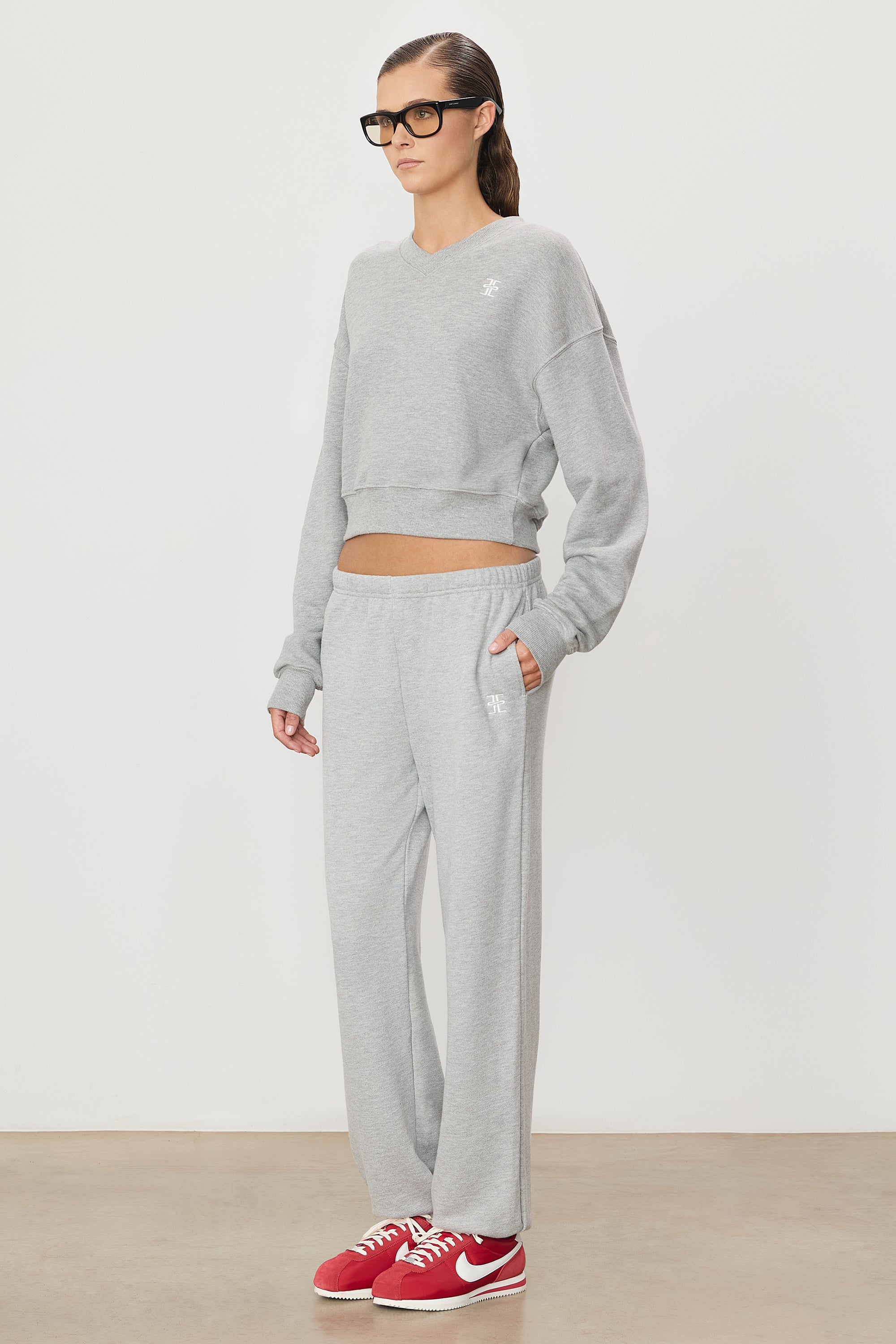 Boyfriend Pocket Sweatpant Heather Grey - ÉTERNE
