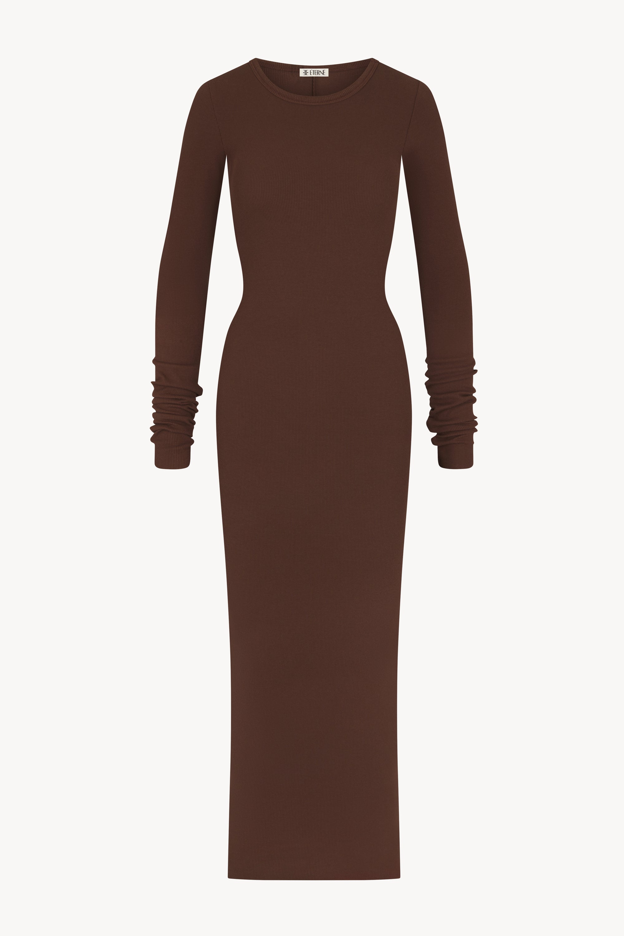 LONG SLEEVE CREWNECK MAXI DRESS - ÉTERNE