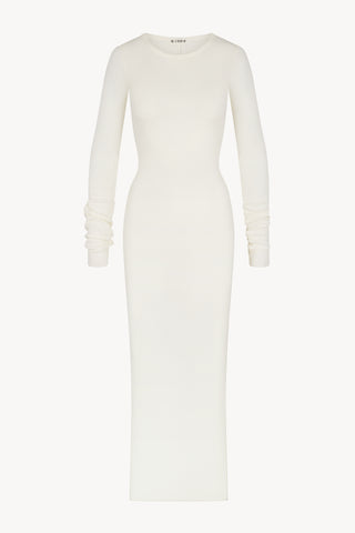 Long Sleeve Crewneck Maxi Dress | Butter Rib | Cream Long Sleeve Crewneck Maxi Dress | Butter Rib | Cream