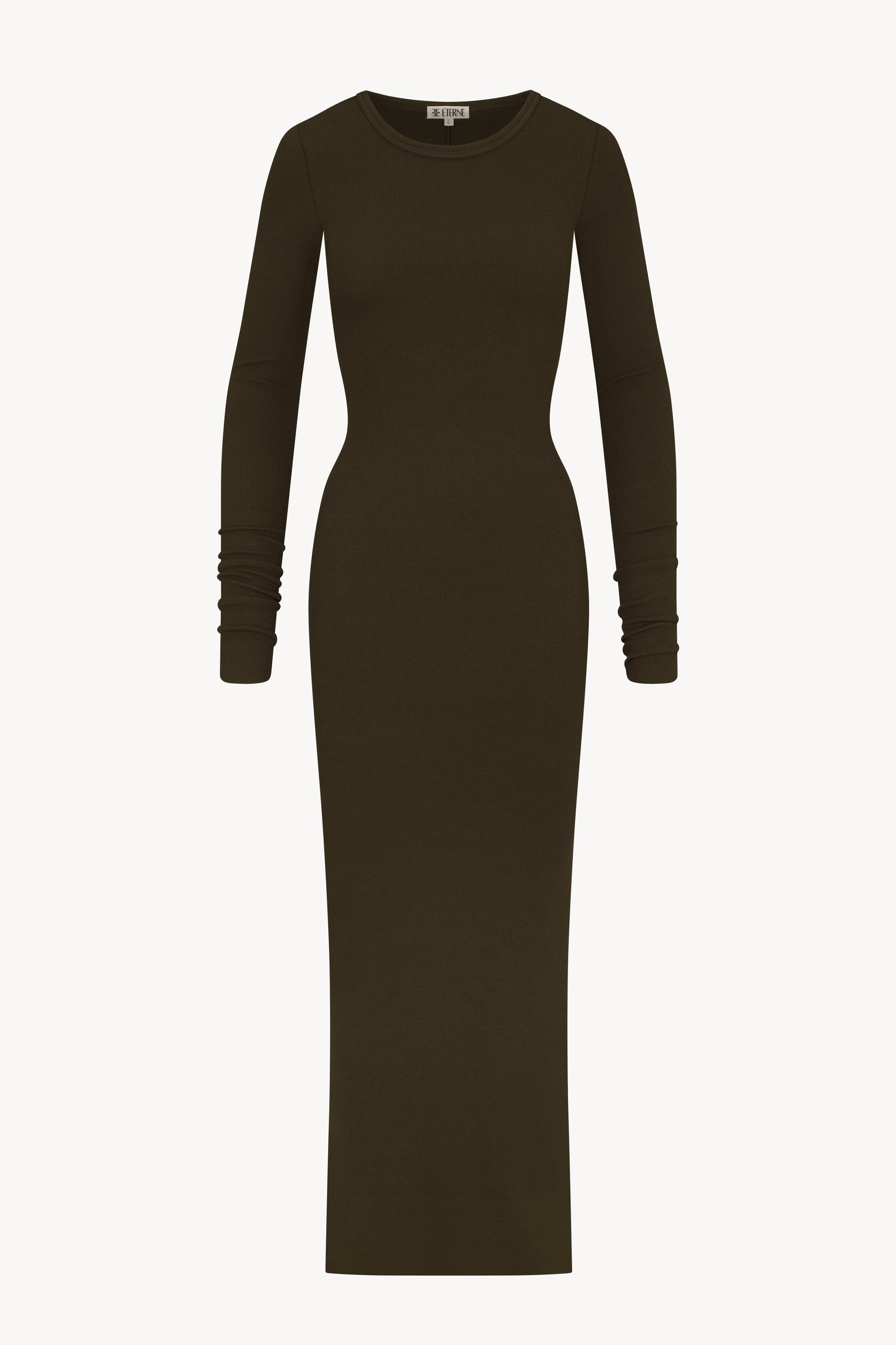 LONG SLEEVE CREWNECK MAXI DRESS - ÉTERNE